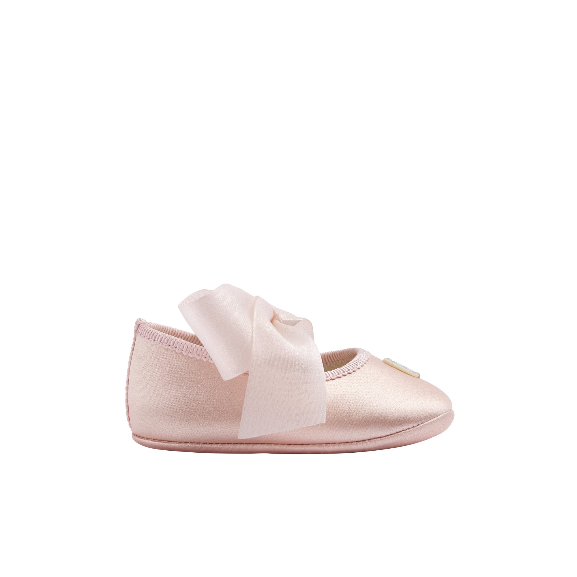 Baby Slipper Pale Pink Satin E02