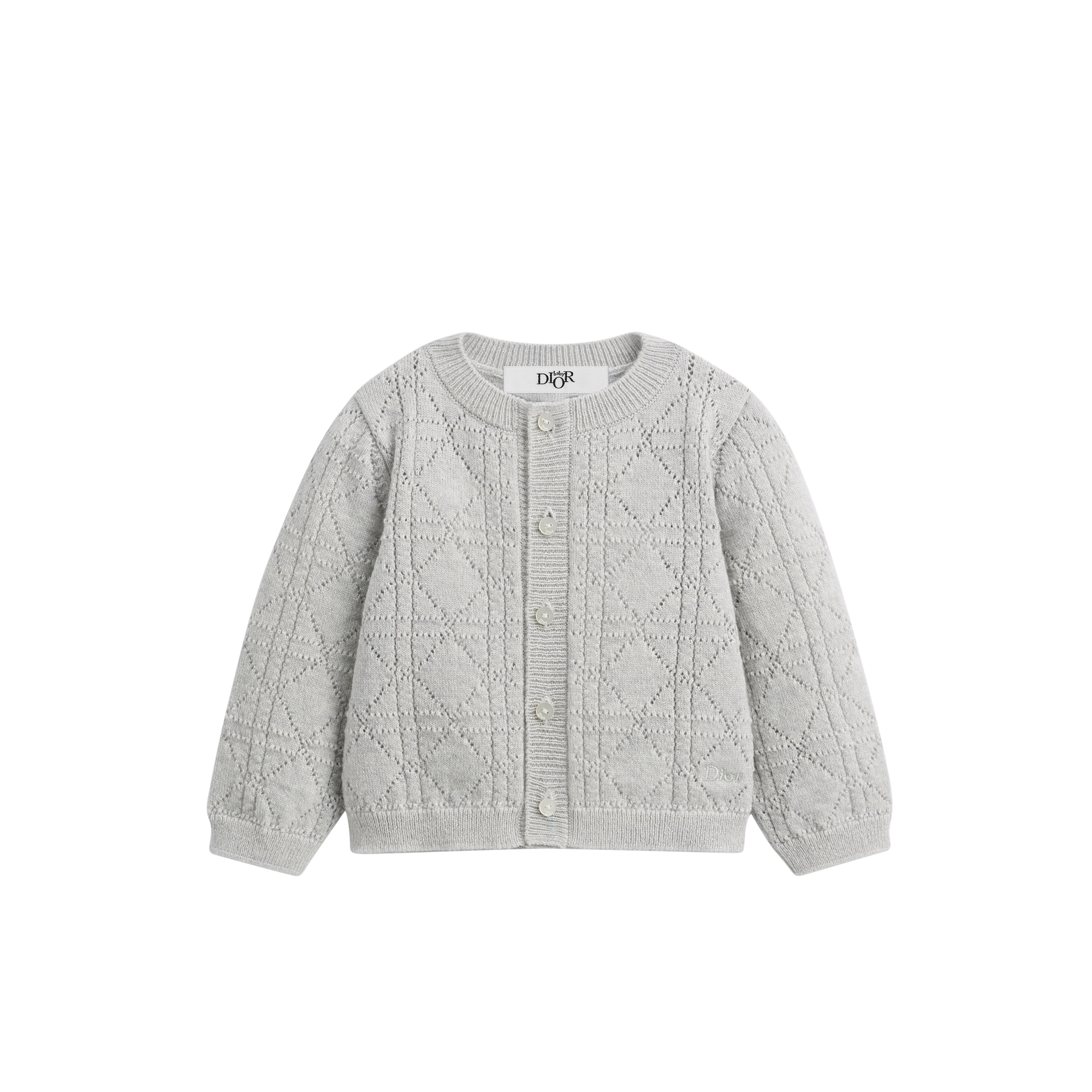 Newborn Gift Set Light Gray Openwork Cannage Cashmere Knit E02