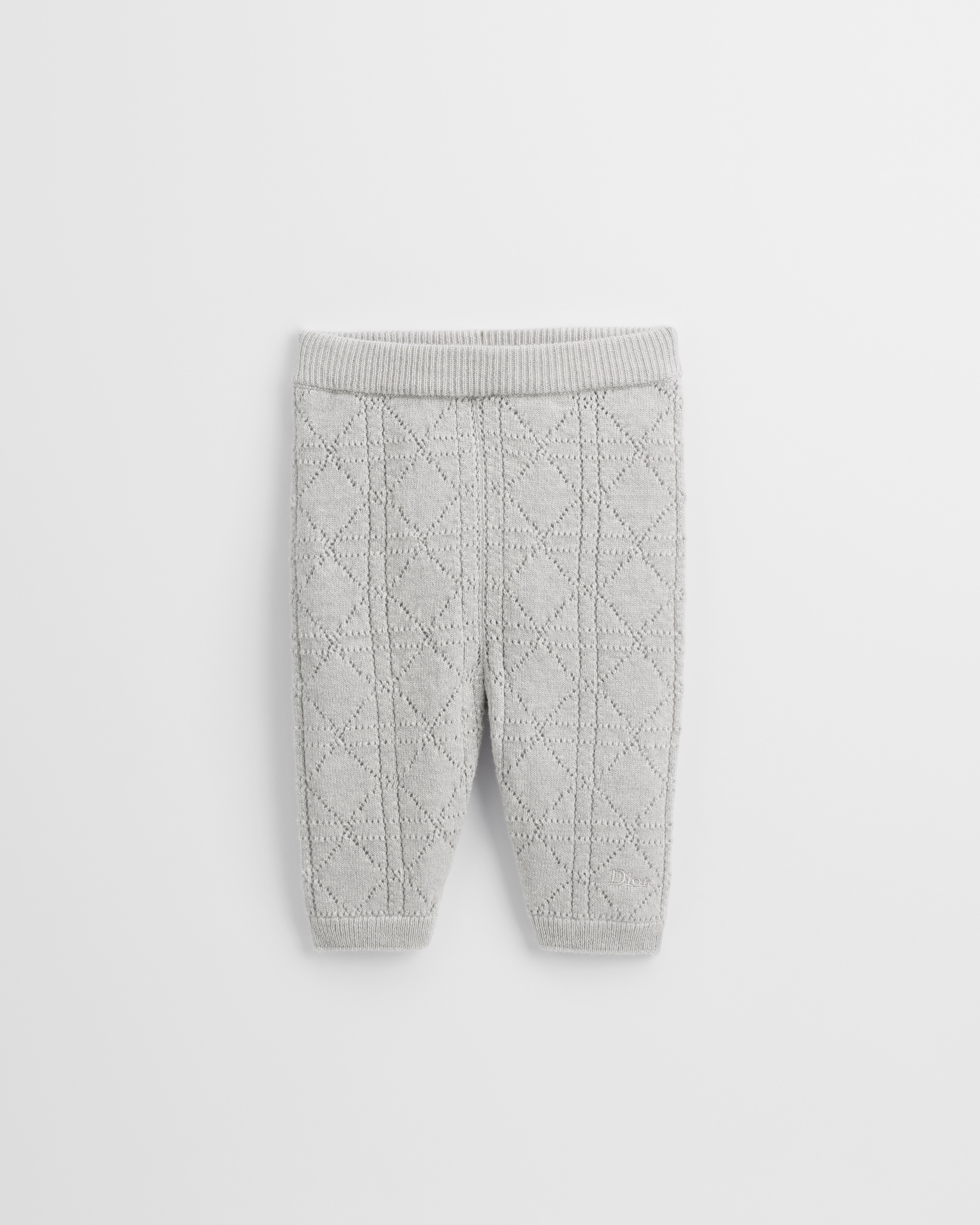 Cadeauset voor baby’s Lichtgrijs opengewerkt breisel van kasjmier met Cannage-motief E03