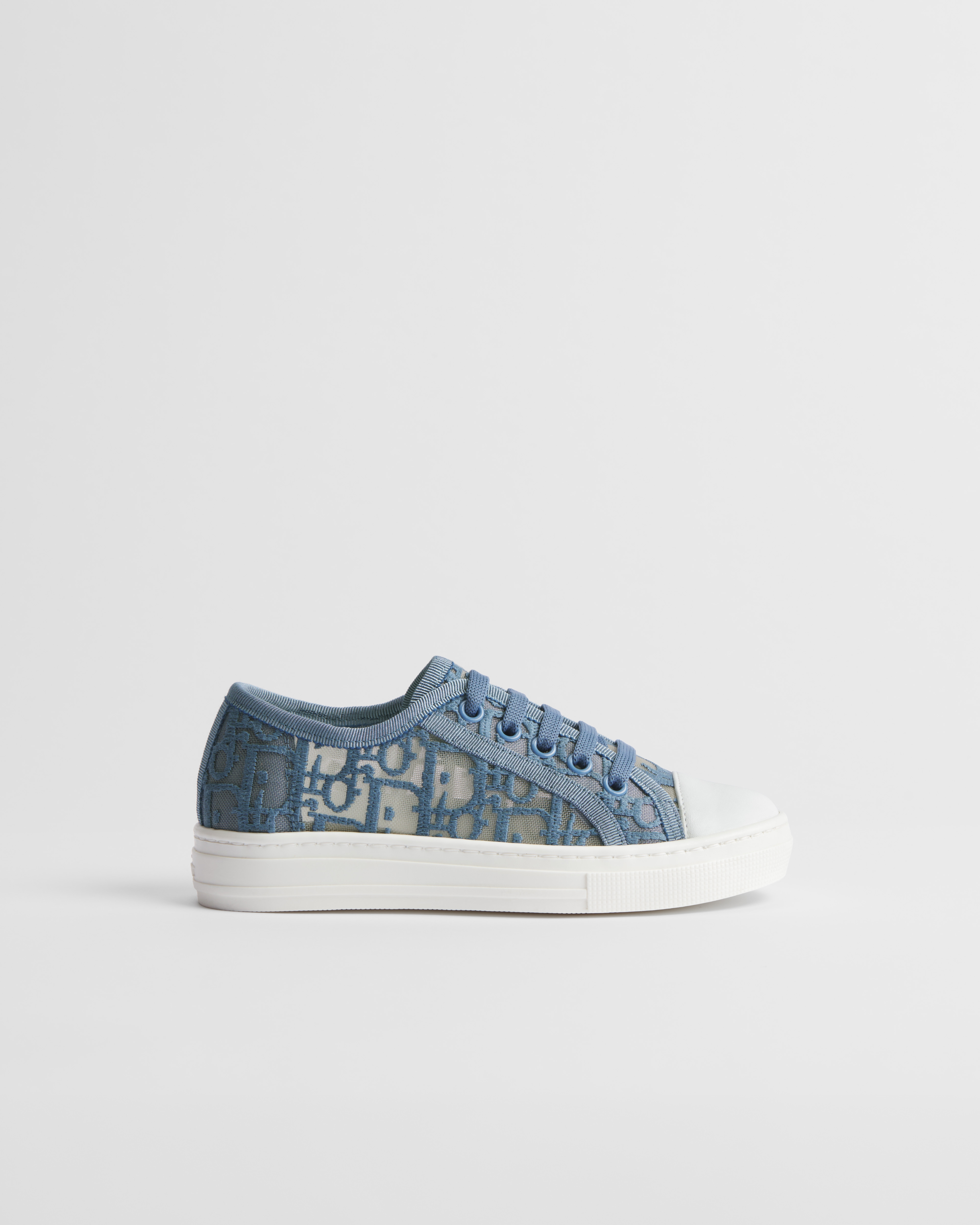 Sneaker Walk'n'Dior infantil Malla con bordado Dior Oblique azul denim E02
