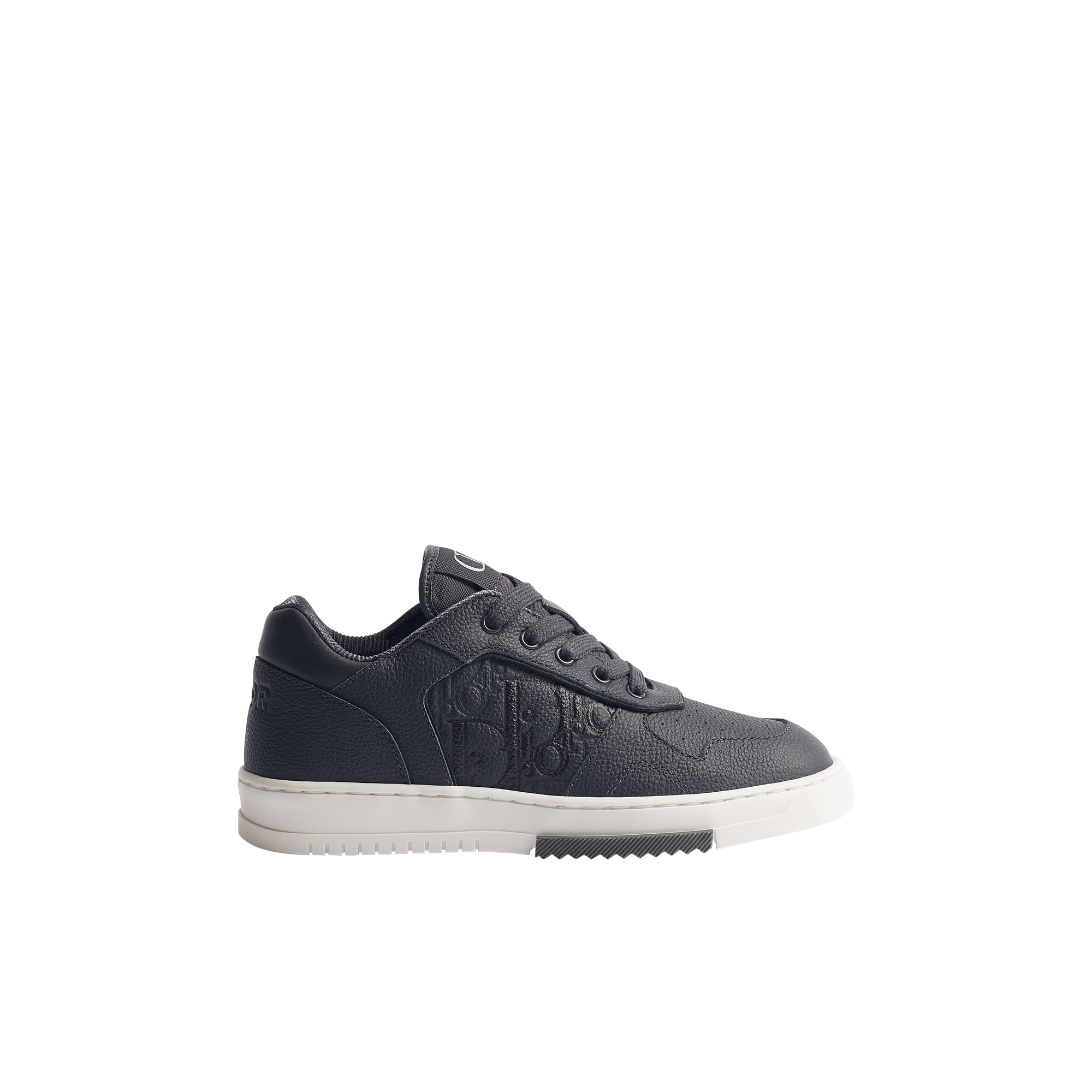 Kids' B27 Uptown Low-Top Sneaker Deep Gray Grained Calfskin and Dior Gravity Leather E02