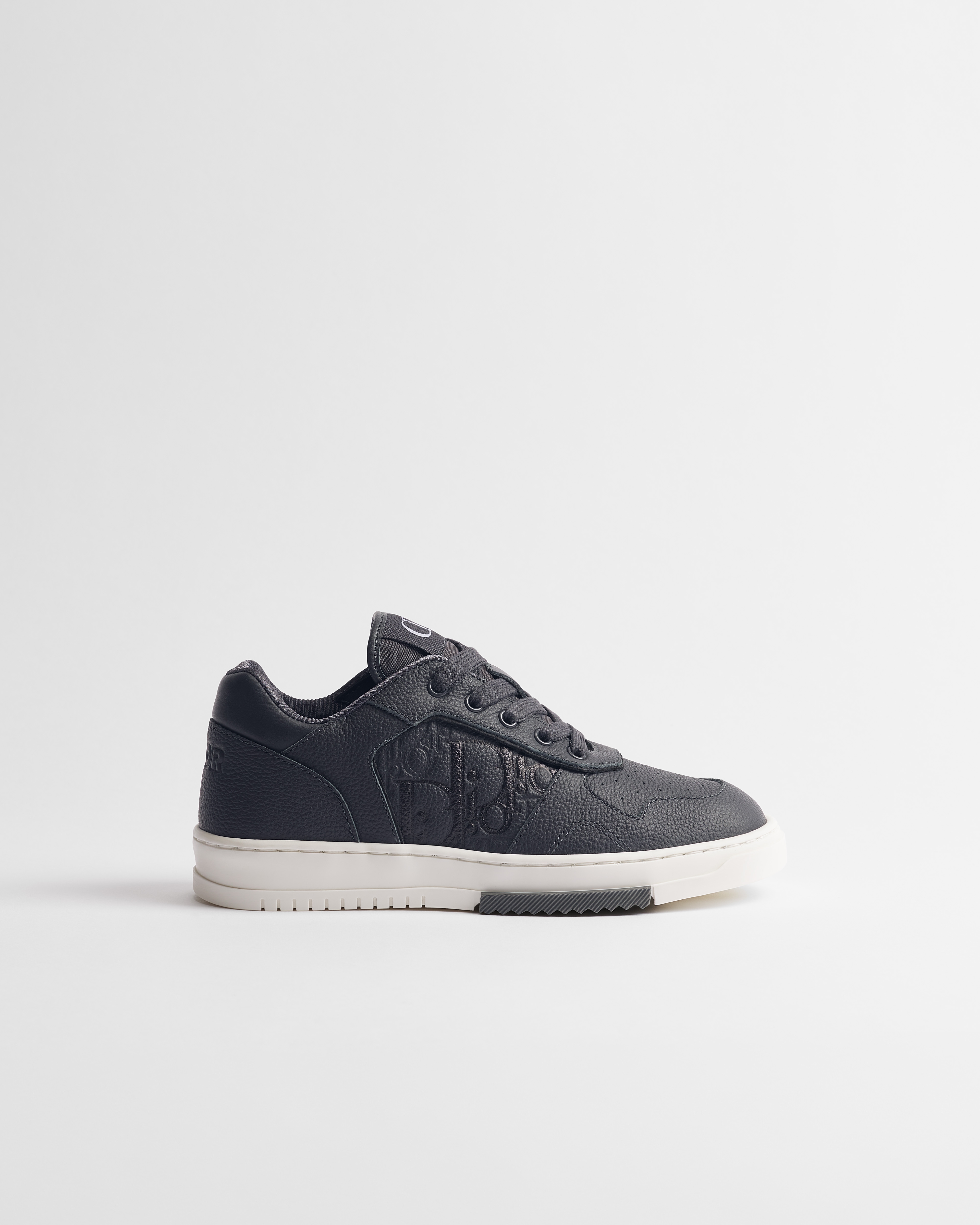 Kids' B27 Uptown Low-Top Sneaker Deep Gray Grained Calfskin and Dior Gravity Leather E02