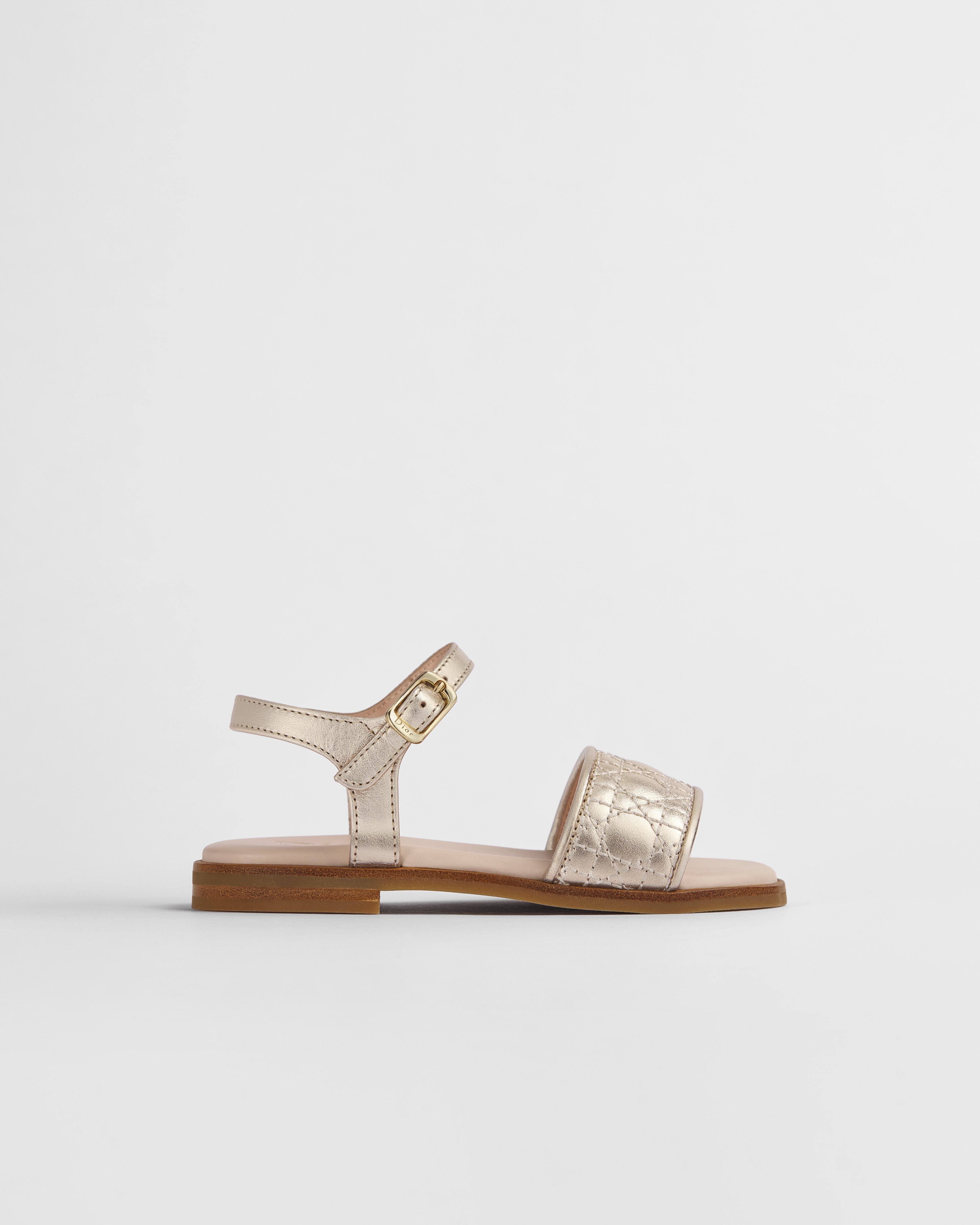 Baby Sandal Gold-Tone Cannage Calfskin E02