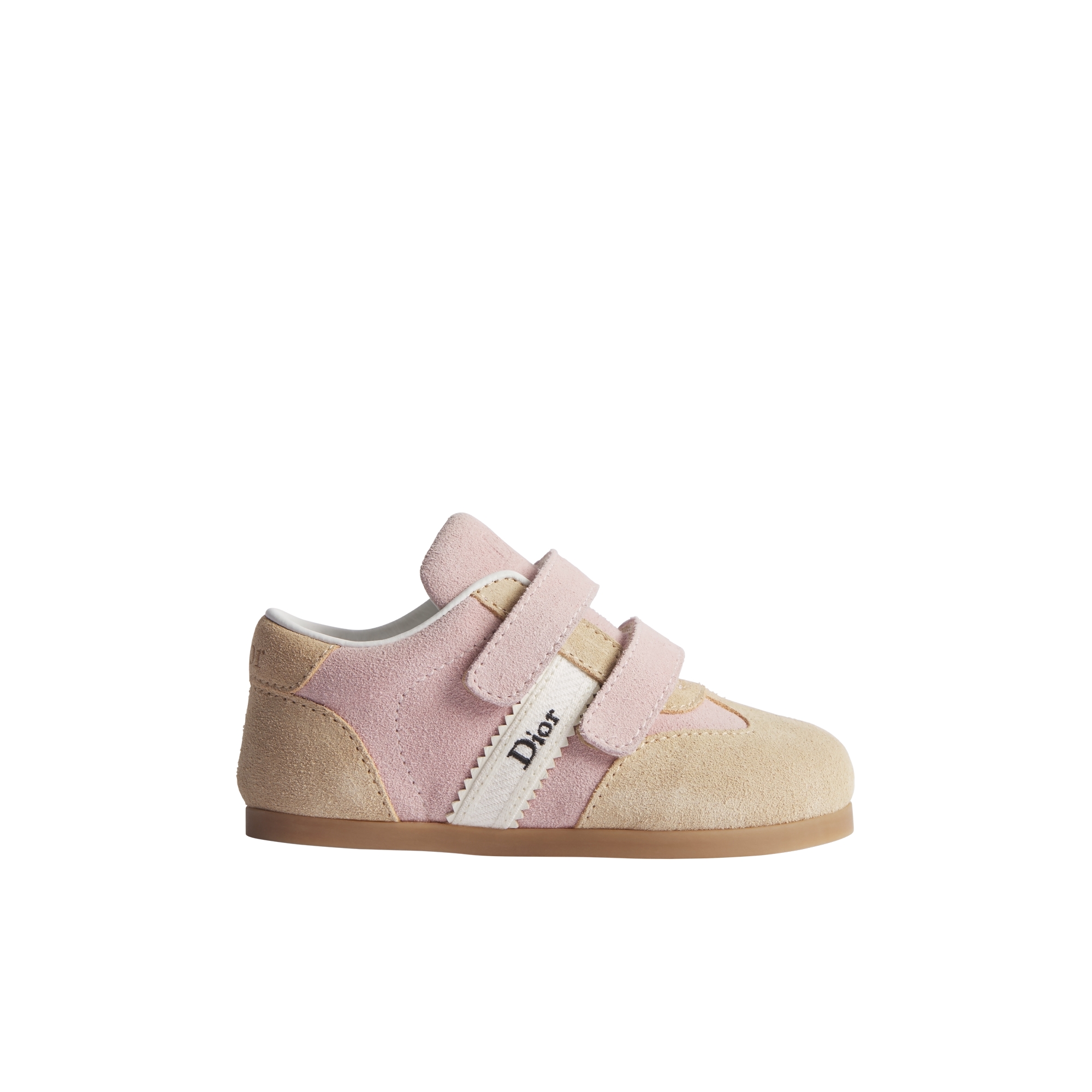 baby dior スニーカー　15cm Baby Dior Ribbon Sneaker Pink and Beige Suede Calfskin | DIOR