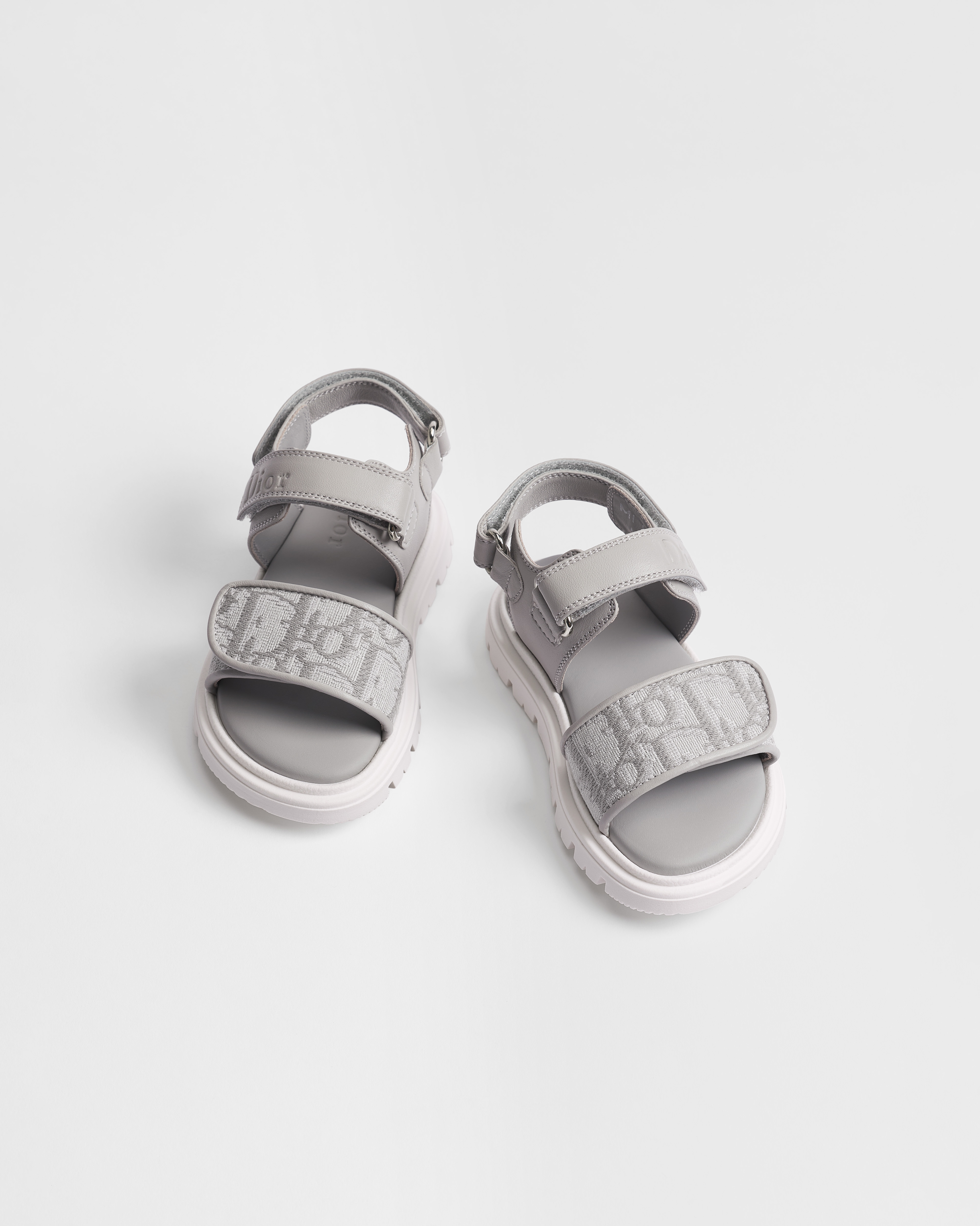 Baby Sandal Gray Calfskin and Dior Oblique Jacquard | DIOR VN