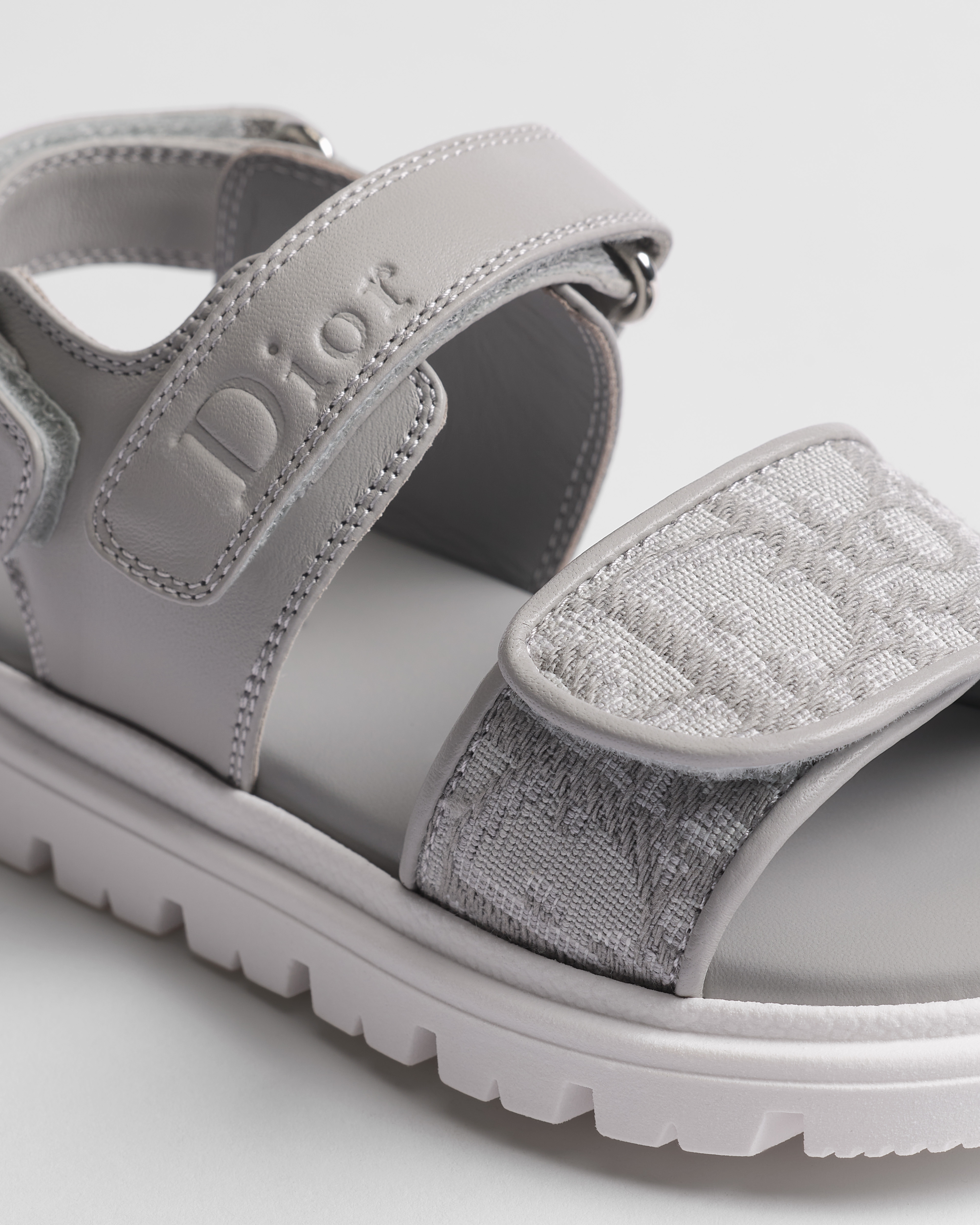 Baby Sandal Gray Calfskin and Dior Oblique Jacquard | DIOR VN