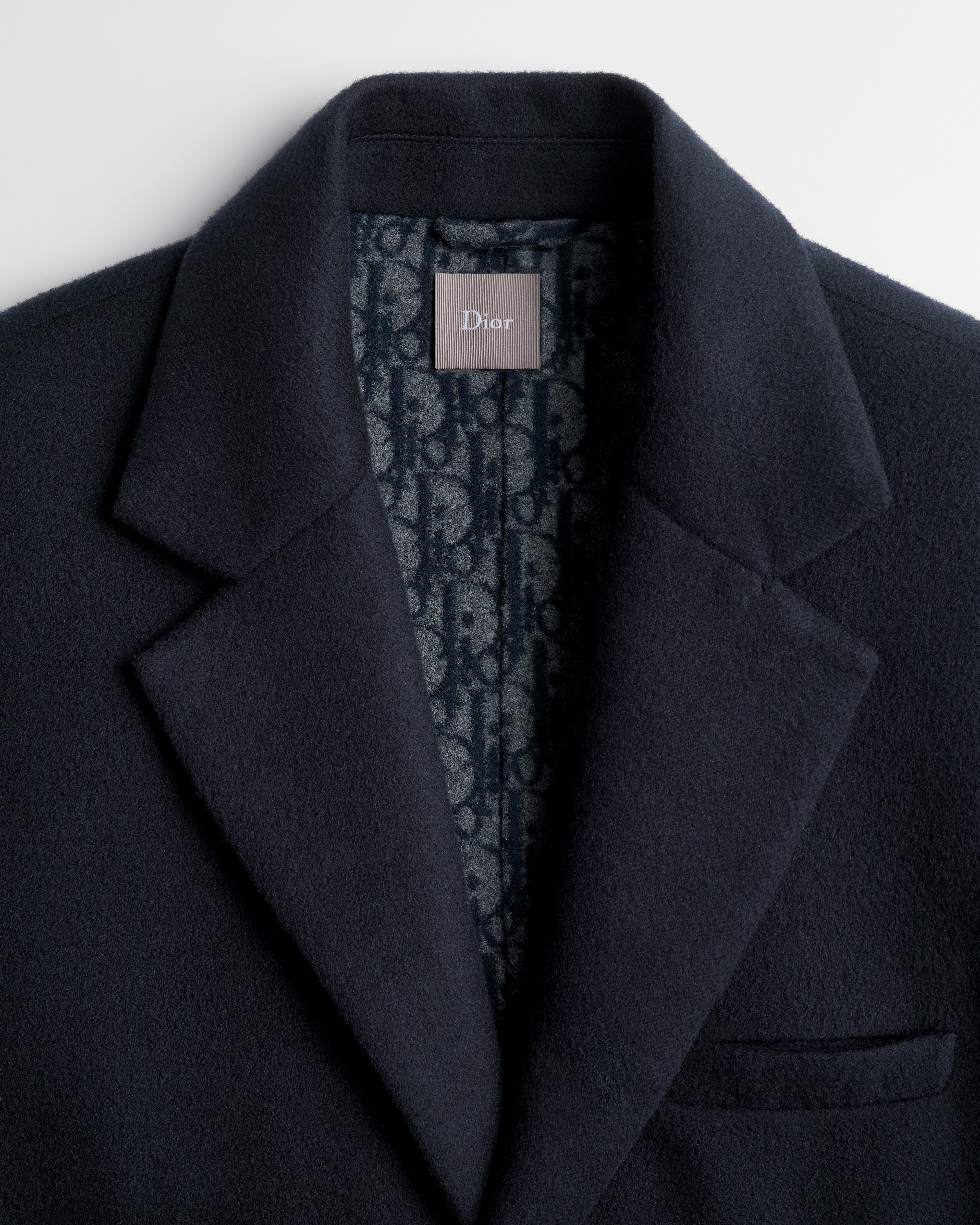 Dior Icons Coat Double-Faced Blue Virgin Wool and Cashmere E10