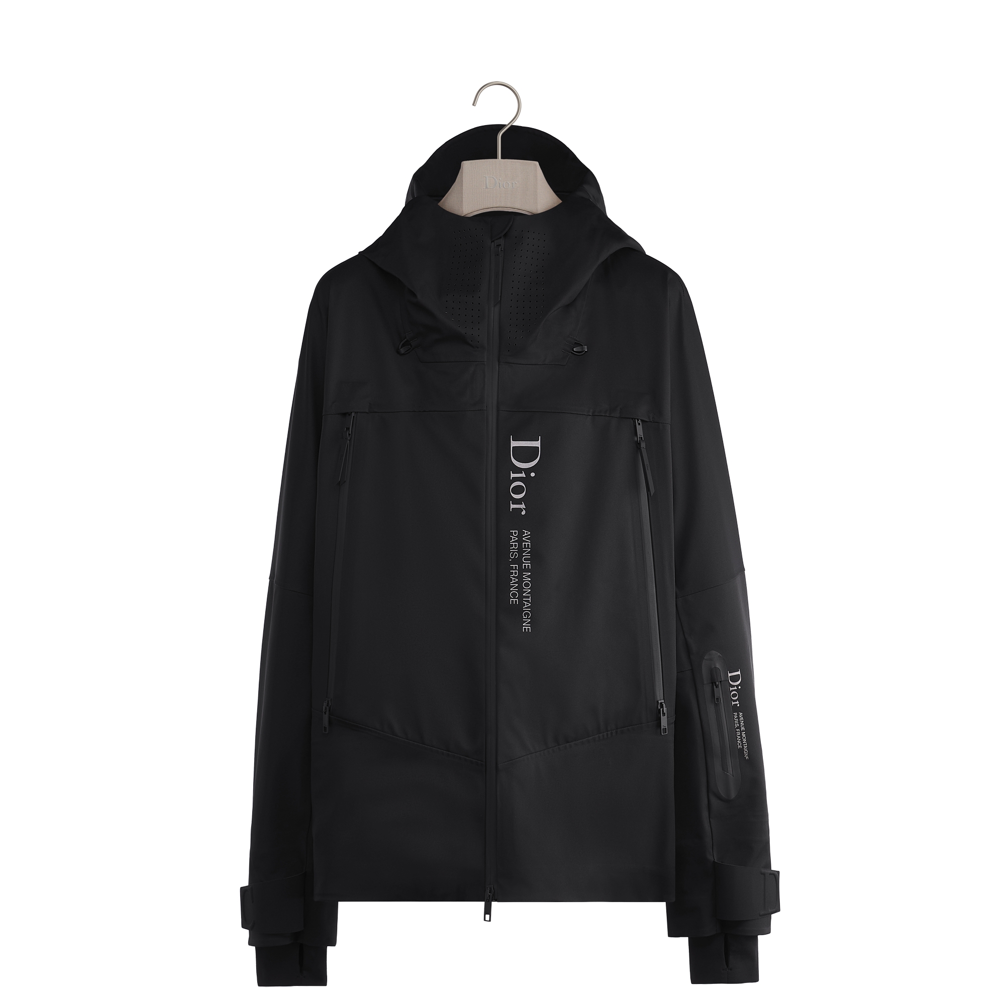 DiorAlps Dior Montaigne Printed Shell Jacket Black Technical