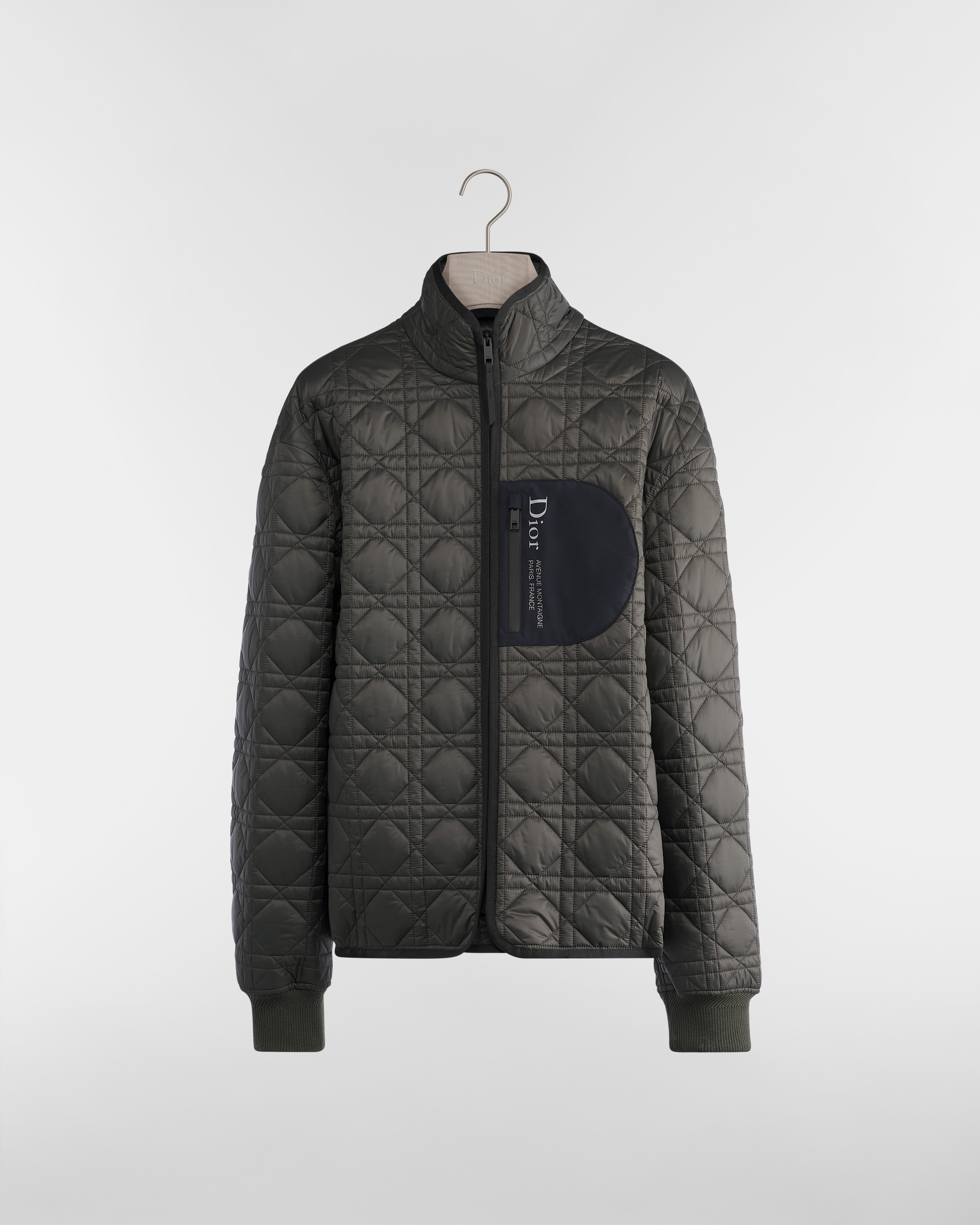 DiorAlps Cannage Down Jacket Khaki Technical Fabric | DIOR US