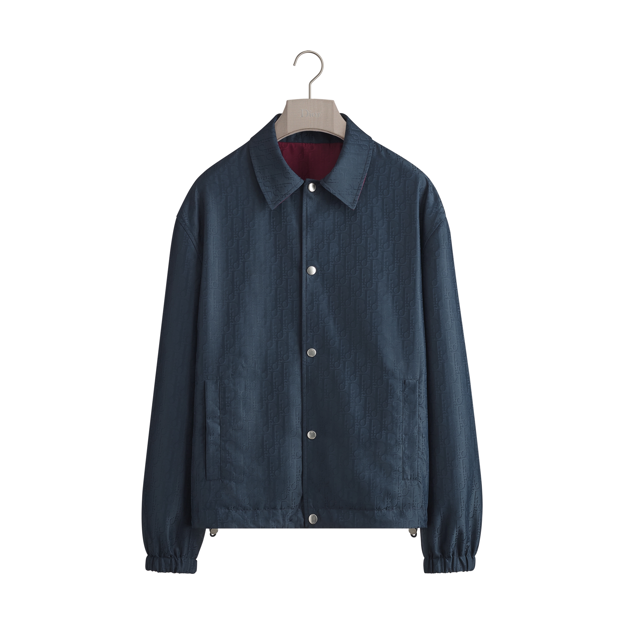 Dior Oblique Reversible Jacket Red and Navy Blue Technical Jacquard E01