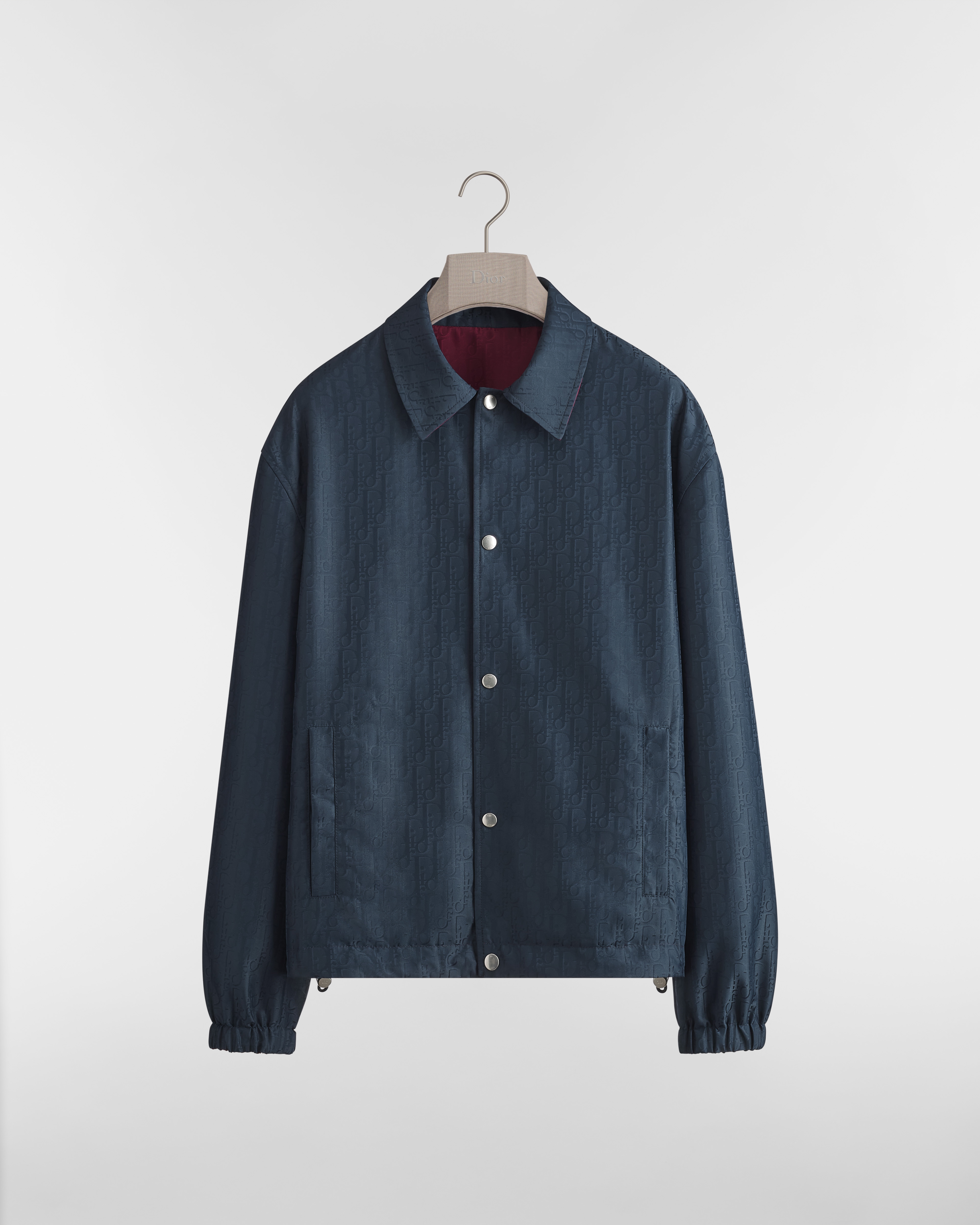 Dior Oblique Reversible Jacket Red and Navy Blue Technical Jacquard E01