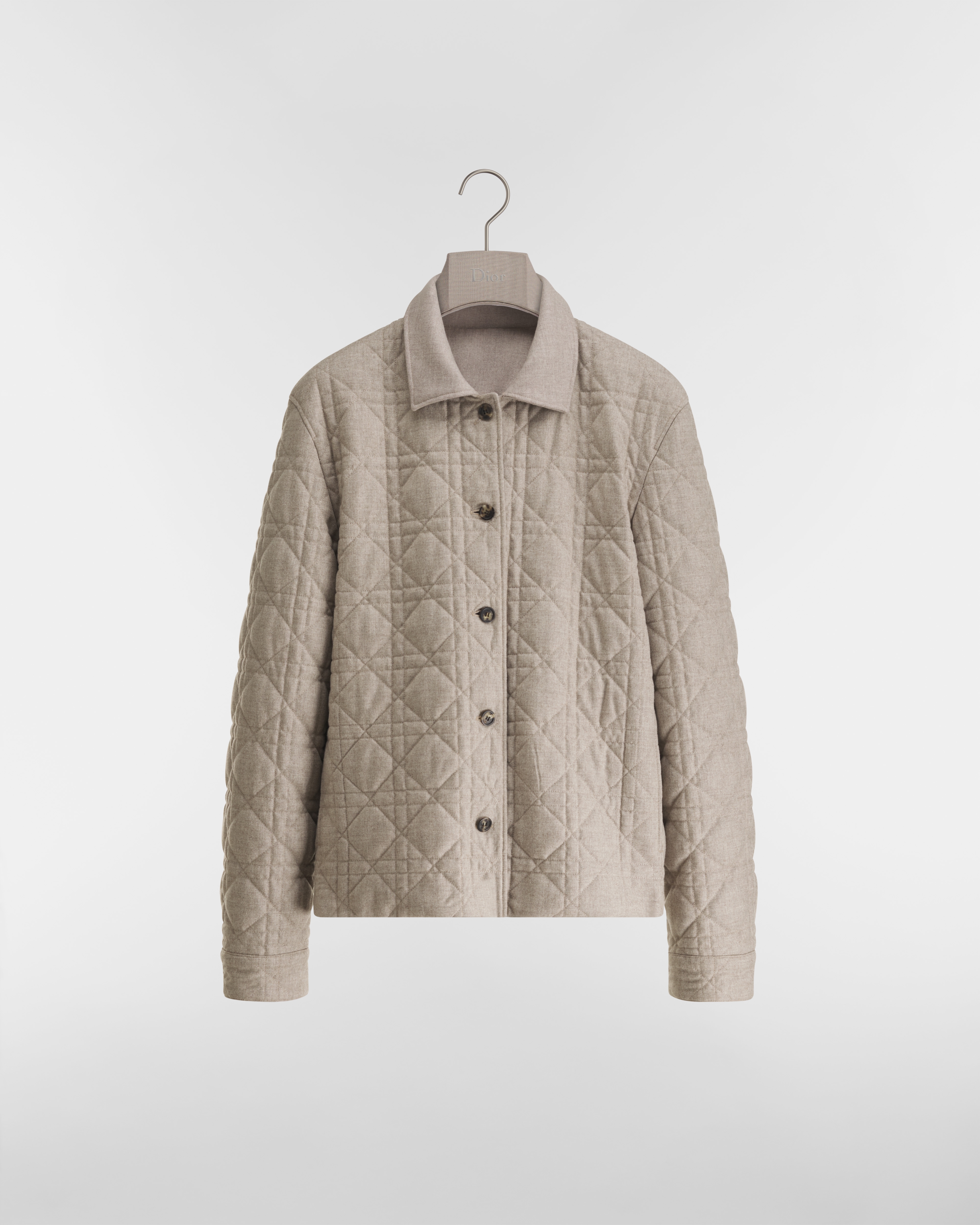 Dior Icons Reversible Cannage Overshirt Beige Virgin Wool-Cashmere ...