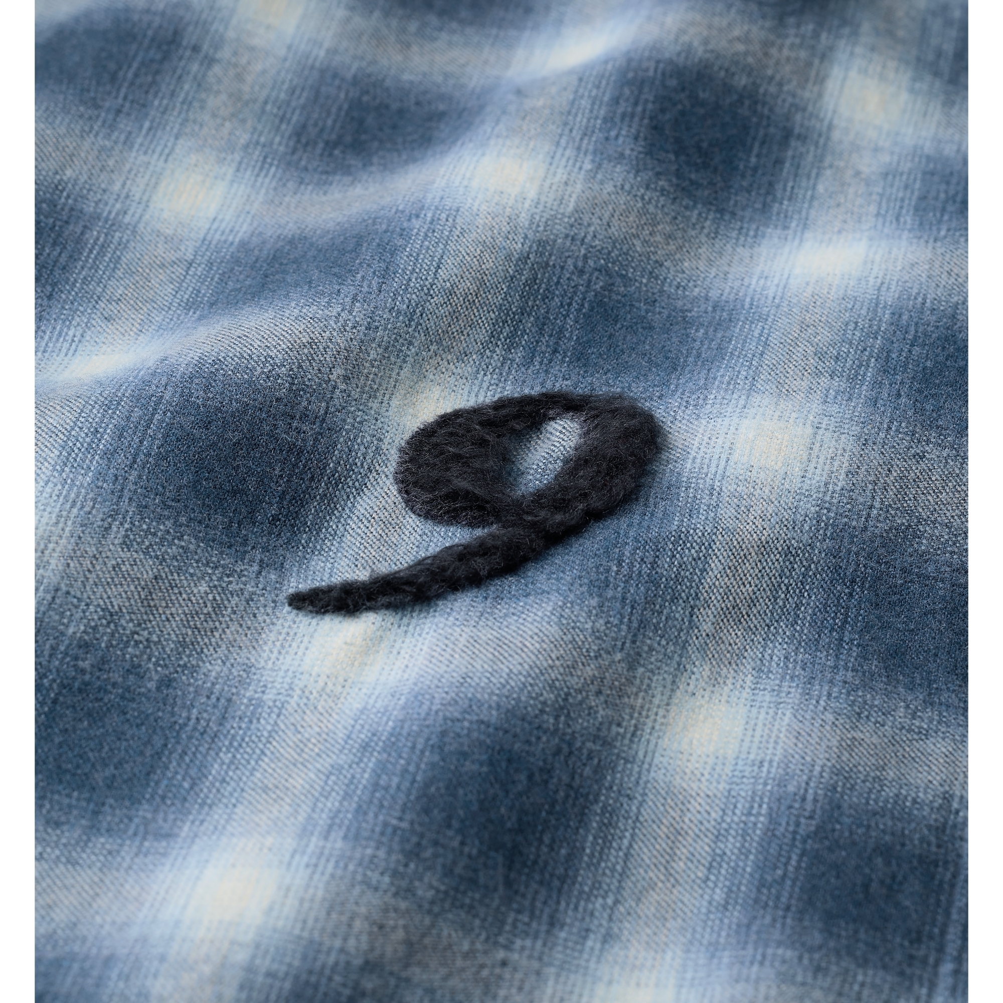 DIOR AND ED RUSCHA Embroidered Shirt, Relaxed Fit Blue Check'n'Dior Cotton E10