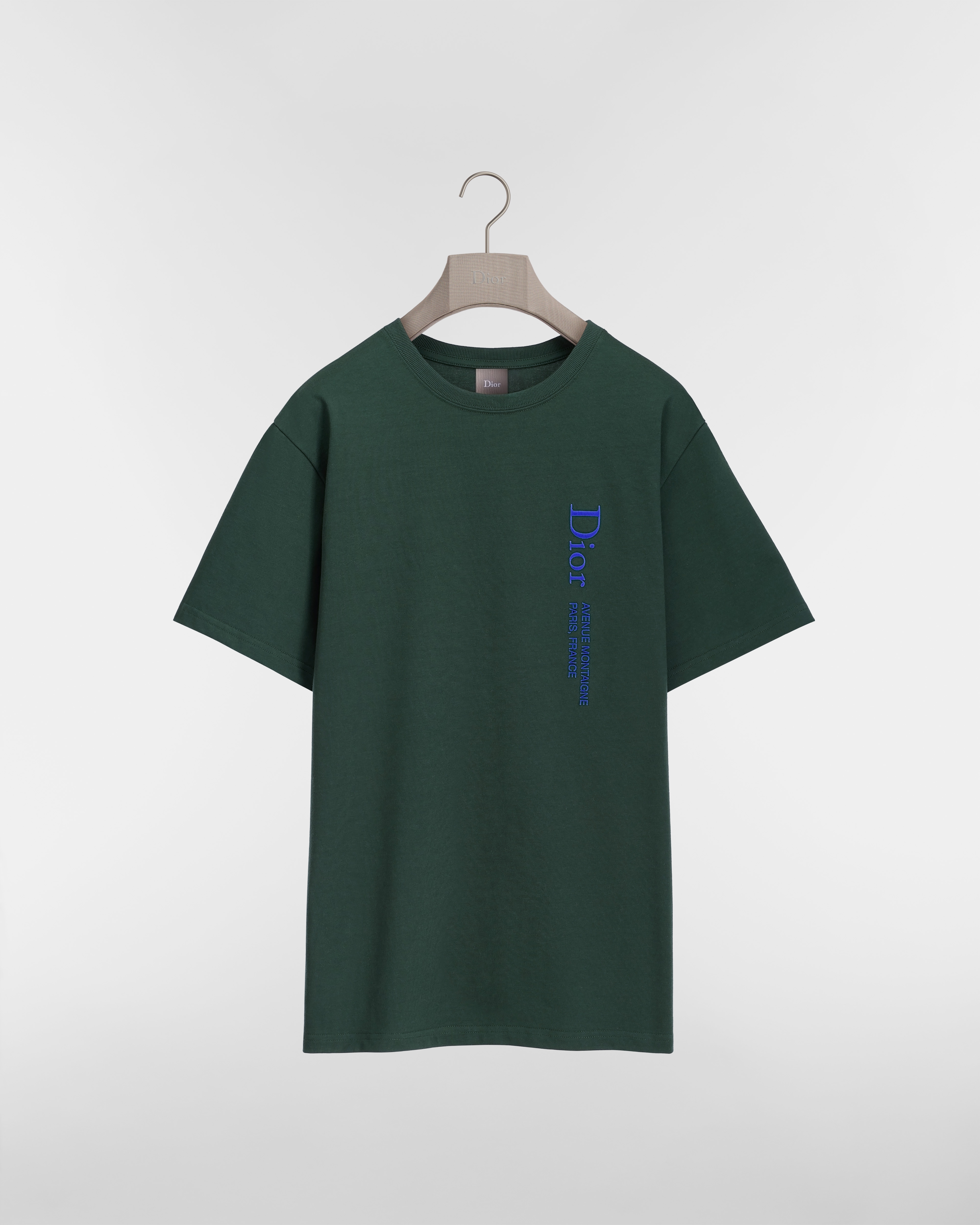 Camiseta DiorAlps Dior Montaigne, corte holgado Punto de algodón verde E01
