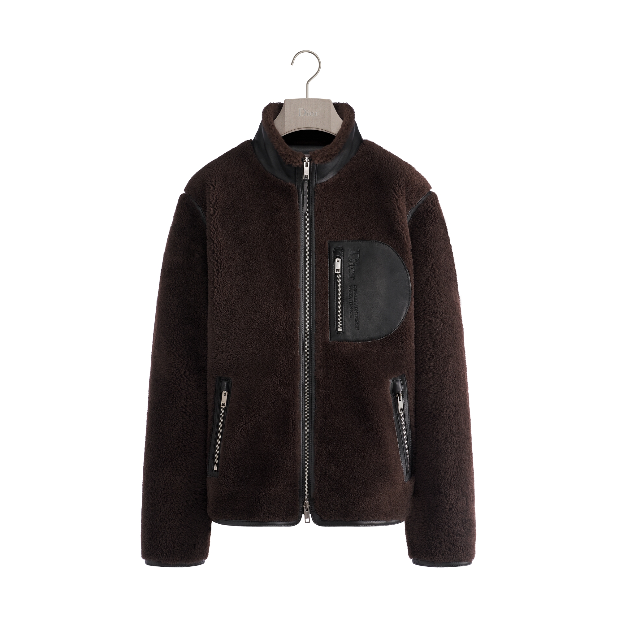 DiorAlps Dior Montaigne Jacket Brown Lambskin Shearling E01