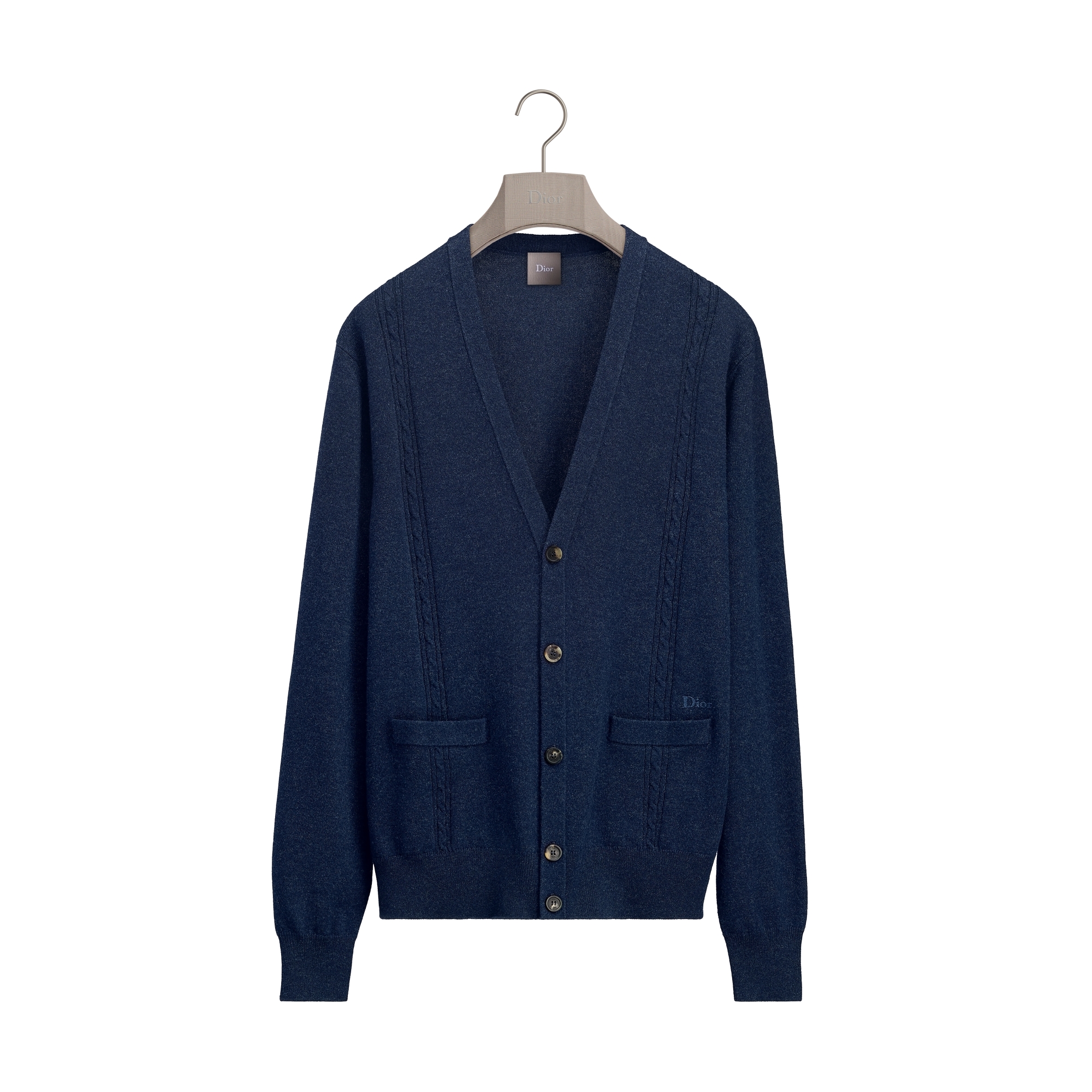 Dior Icons Single-Breasted Jacket Navy Blue Cashmere-Silk Twill | DIOR VN