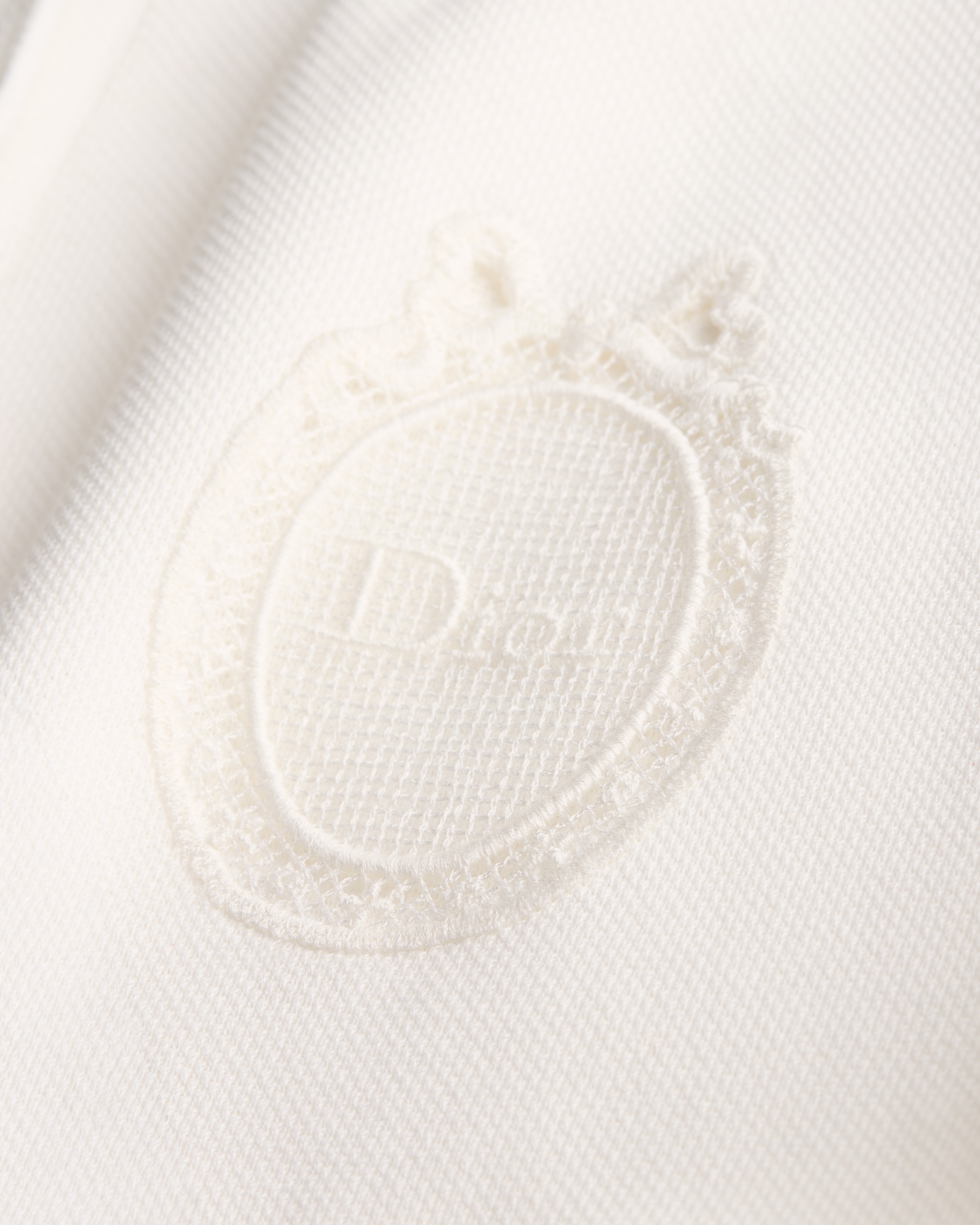 Fitted Polo Shirt with Dior Médaillon Embroidery White Cotton Blend and ...