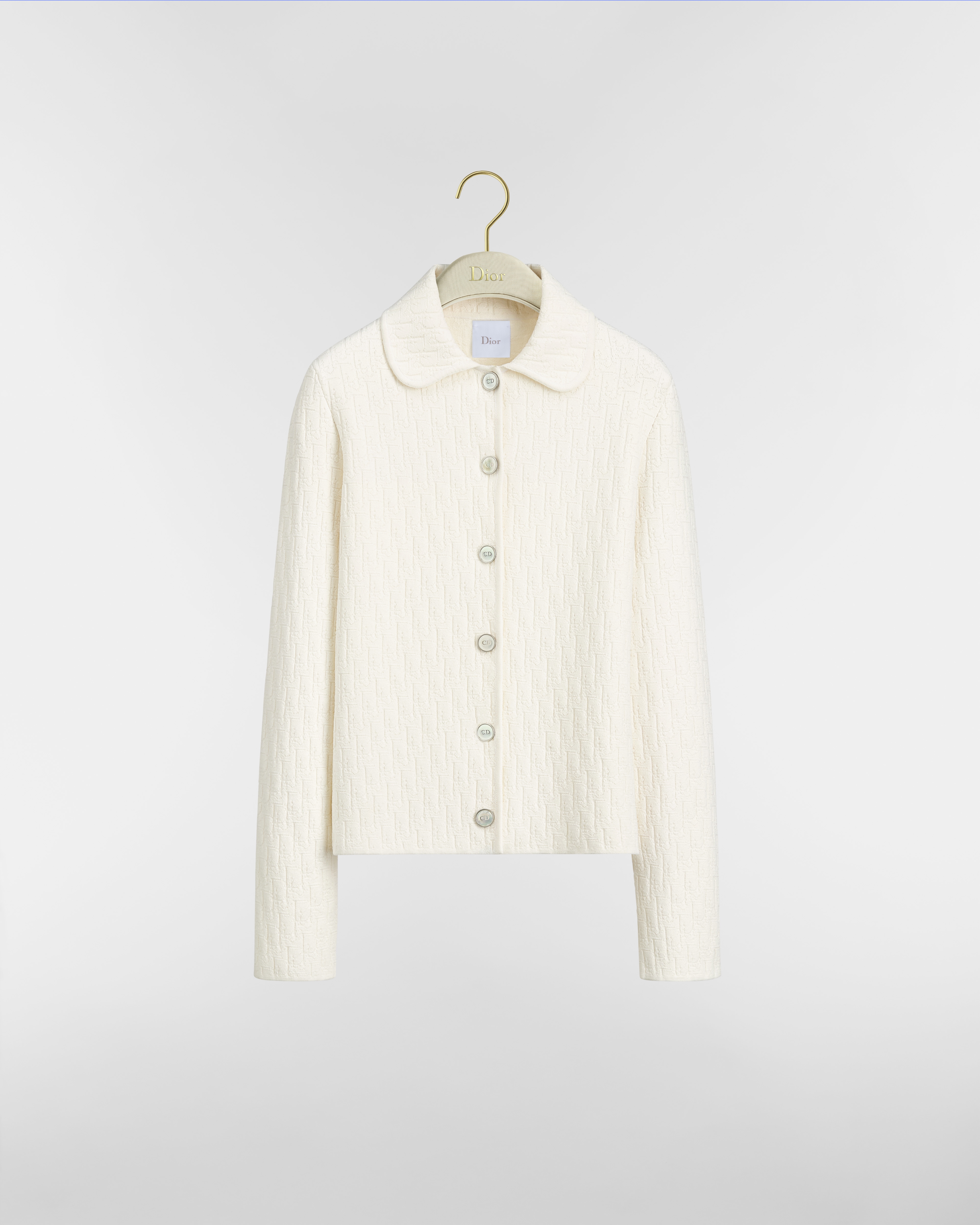Chaqueta Dior Oblique de ajuste regular Jacquard técnico en color crudo E01