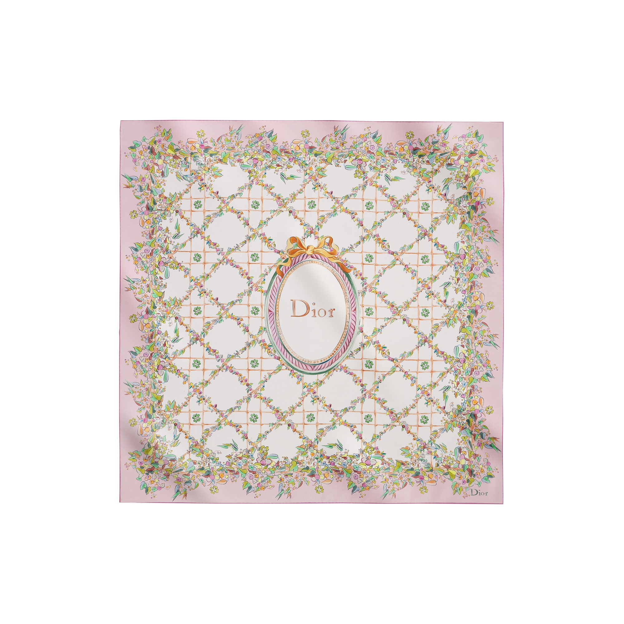  Pink Multicolor Silk Twill