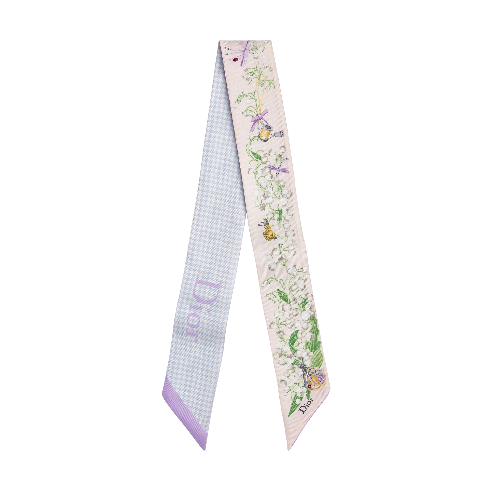  Twill de soie violet multicolore