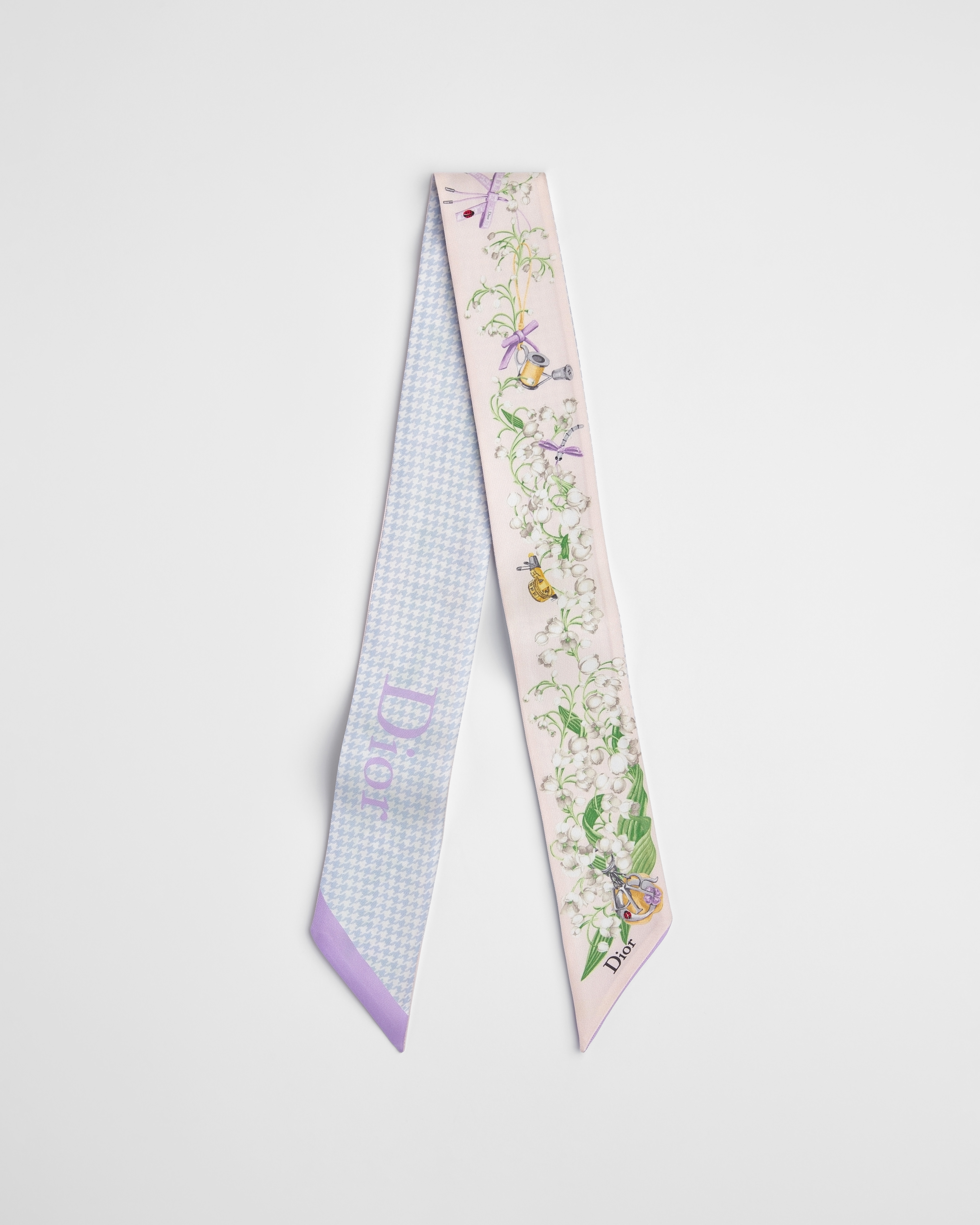Dior Lucky Médaillon Mitzah Scarf Purple Multicolor Silk Twill E01