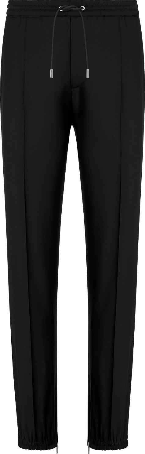 Chique joggingbroek Zwarte scheerwollen keperstof DIOR