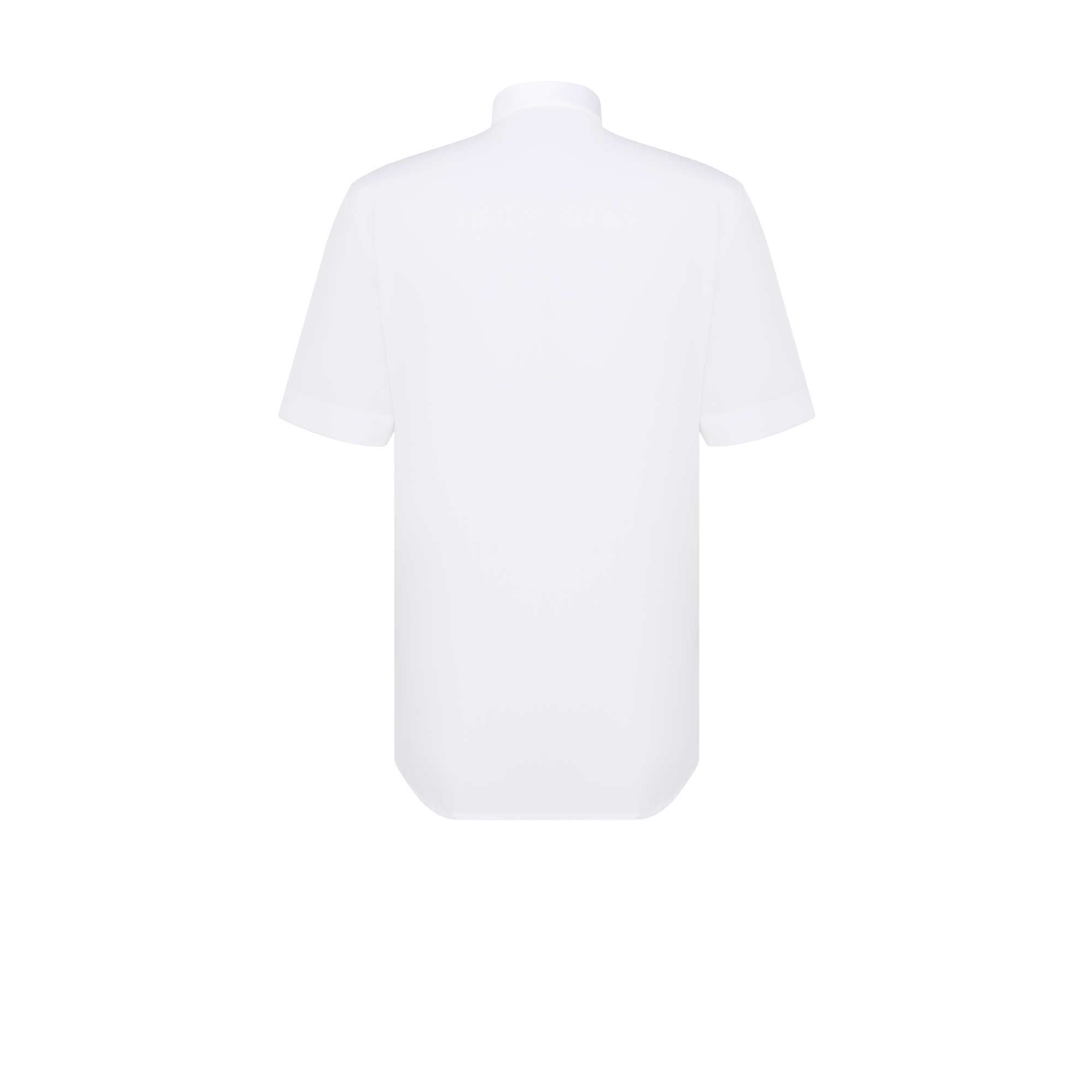 Camisa com mangas curtas e bordado de abelha preto Popeline de algodão branca E08