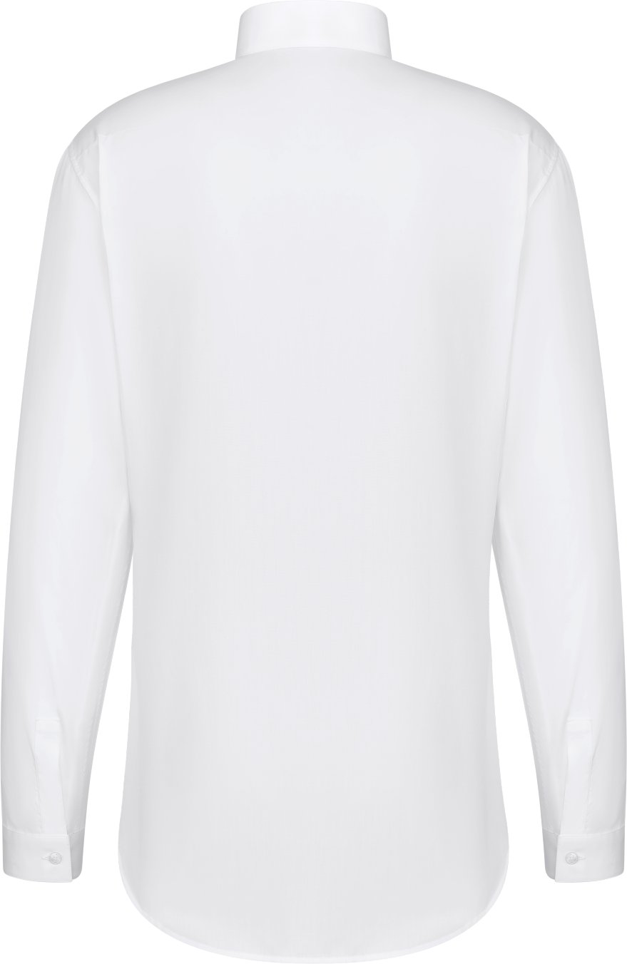Officer Collar Shirt White Cotton Poplin | DIOR