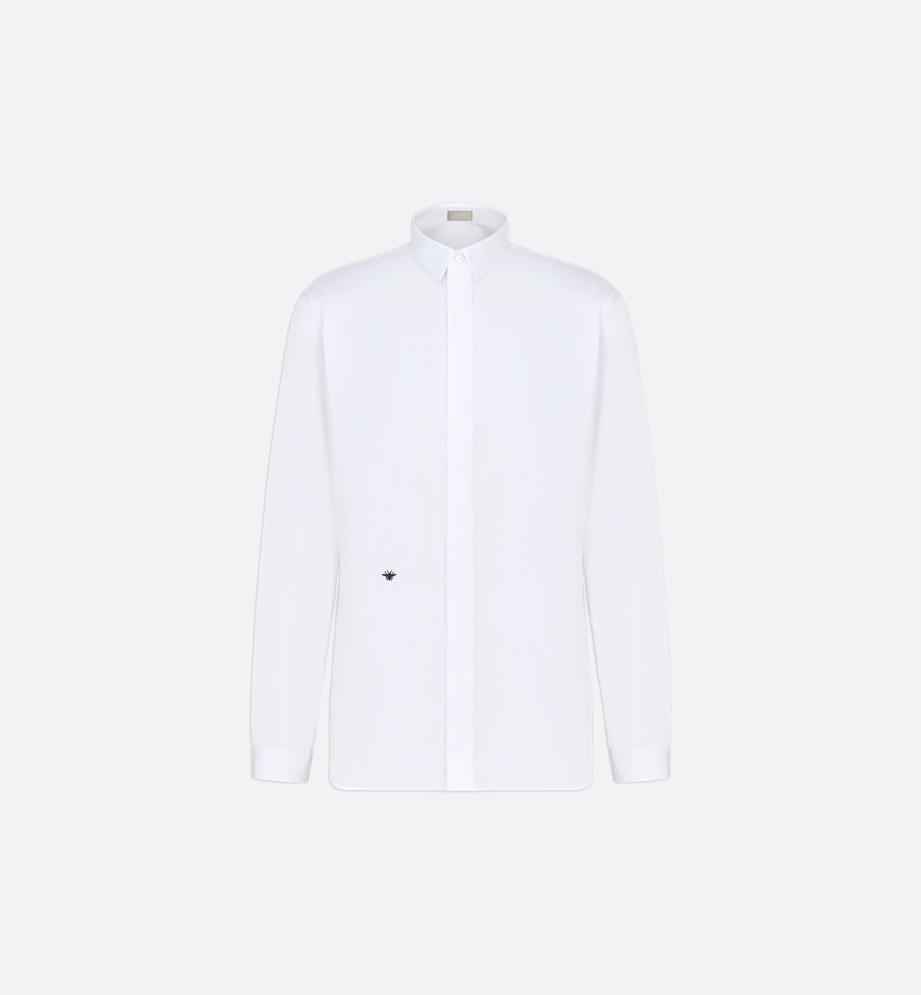 Shirt with Black Bee Embroidery White Cotton Poplin | DIOR Shirt with Black Bee Embroidery White Cotton Poplin | DIOR