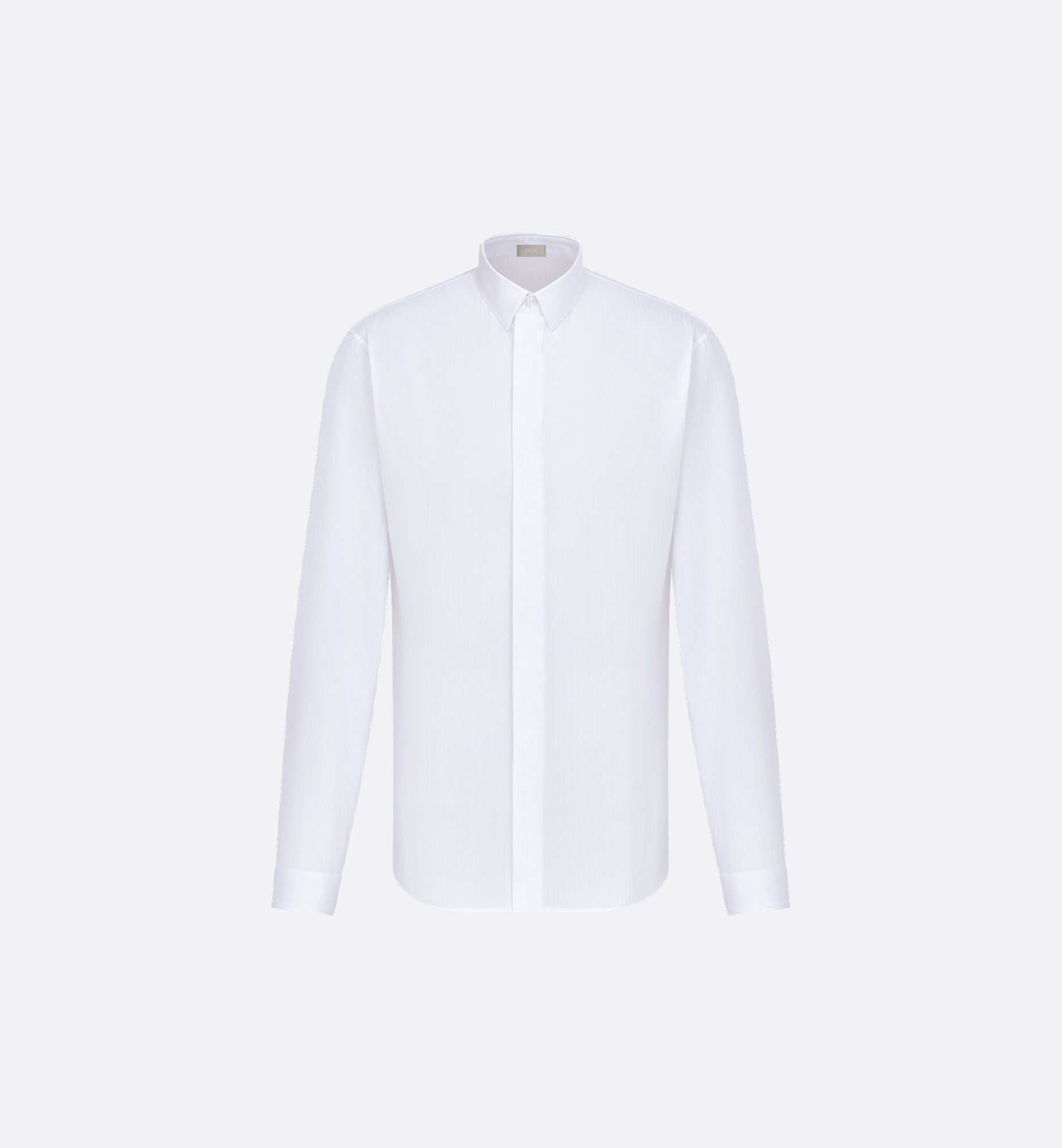 Shirt with Bee Embroidery White Striped Cotton Poplin | DIOR Shirt with Bee Embroidery White Striped Cotton Poplin | DIOR