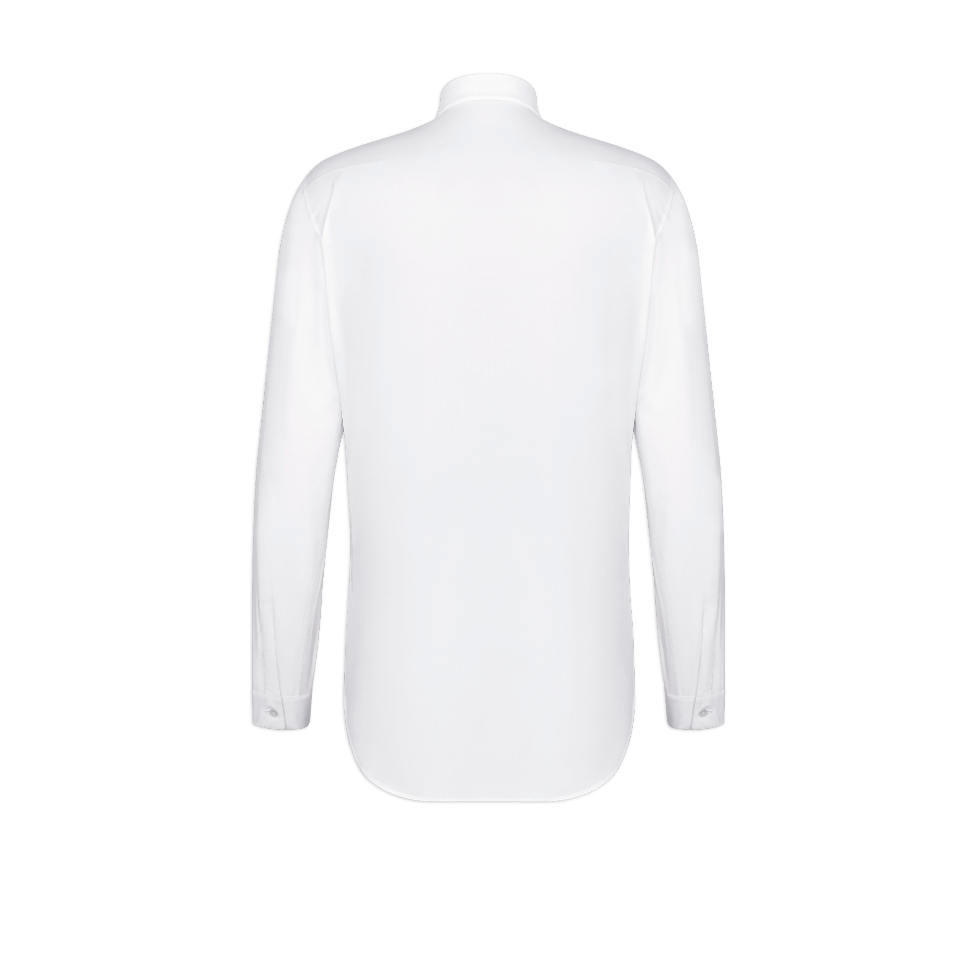 Shirt with Gold Bee Embroidery White Cotton Poplin E08