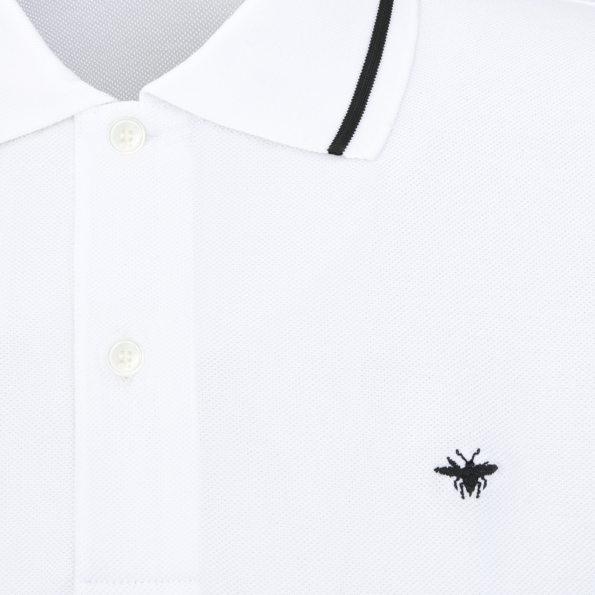 Polo Shirt with Bee Embroidery Detailed view