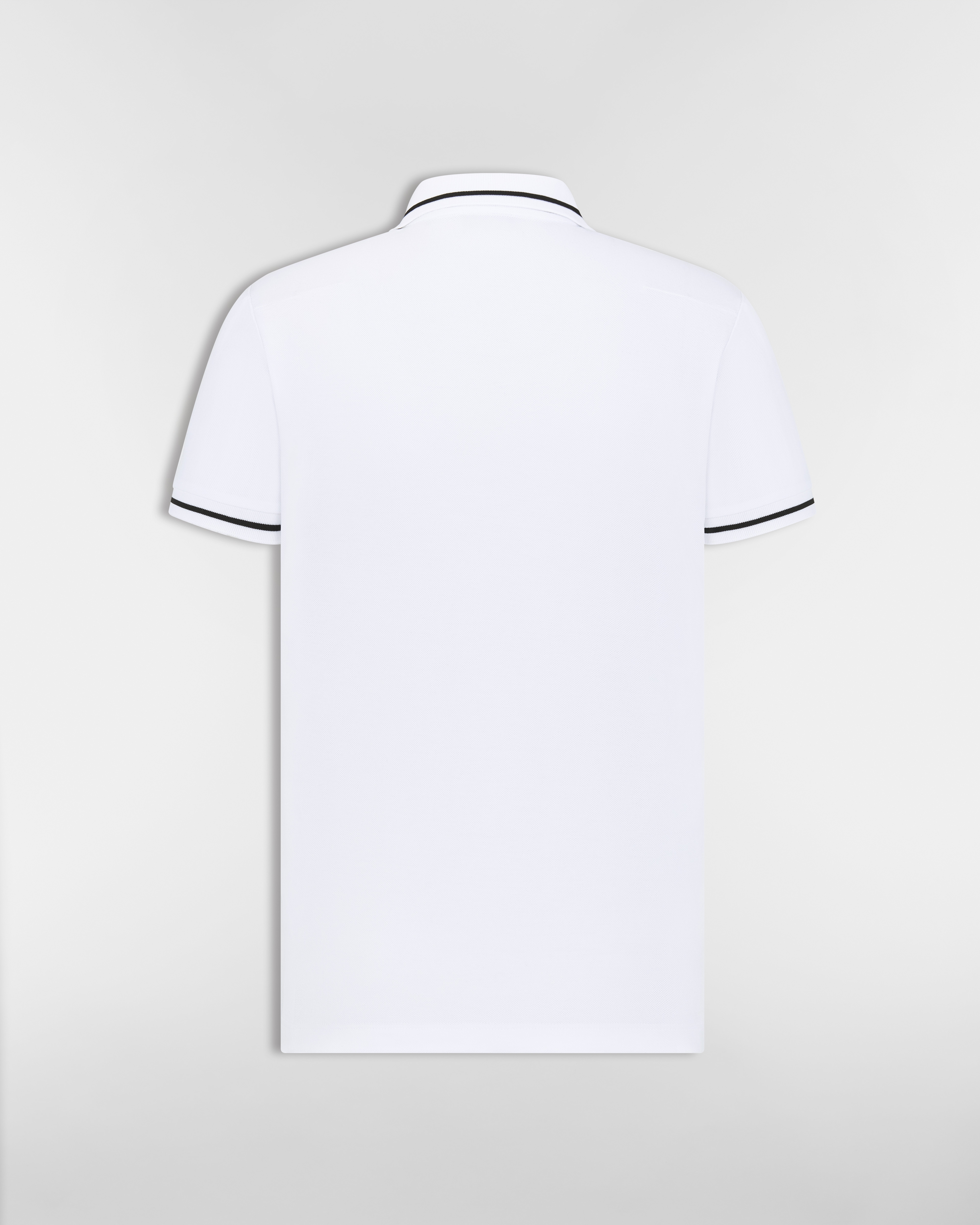 Polo con ape ricamata Piqué di cotone bianco E08