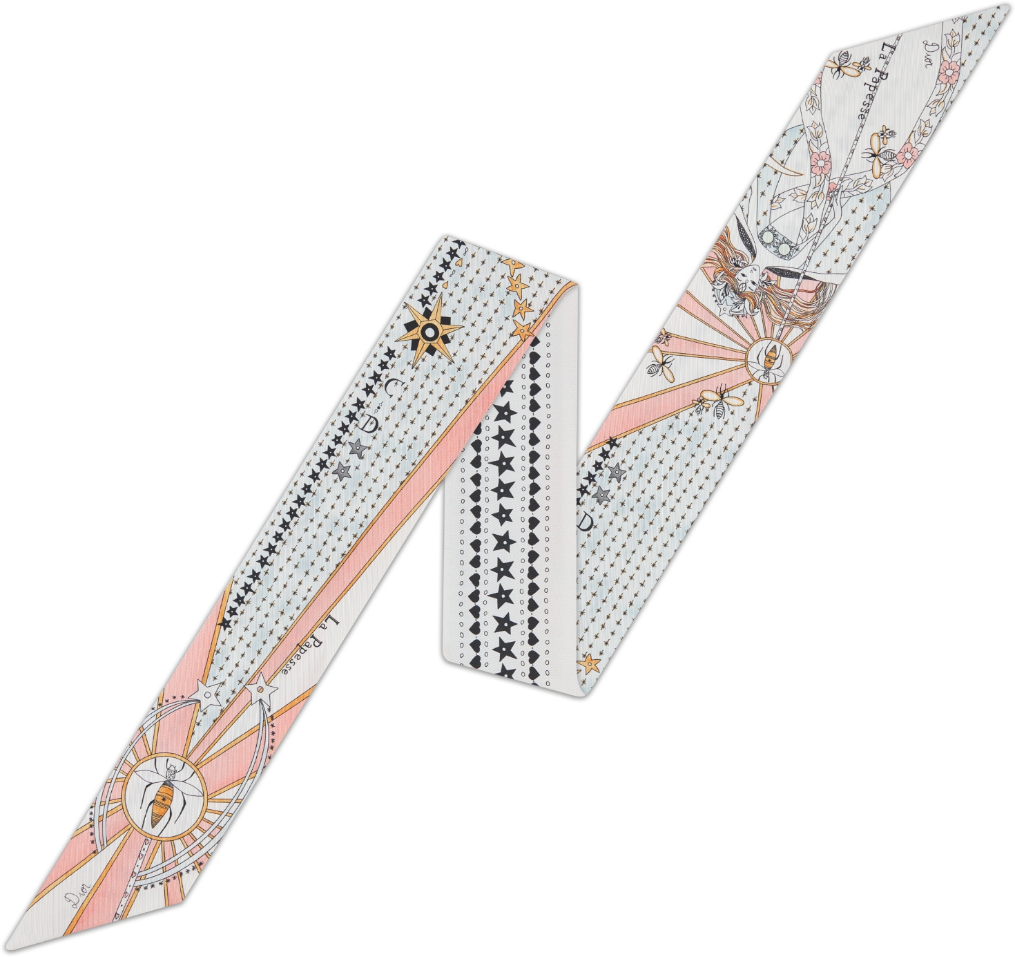 La Papesse Tarot Mitzah Scarf White Silk Twill | DIOR