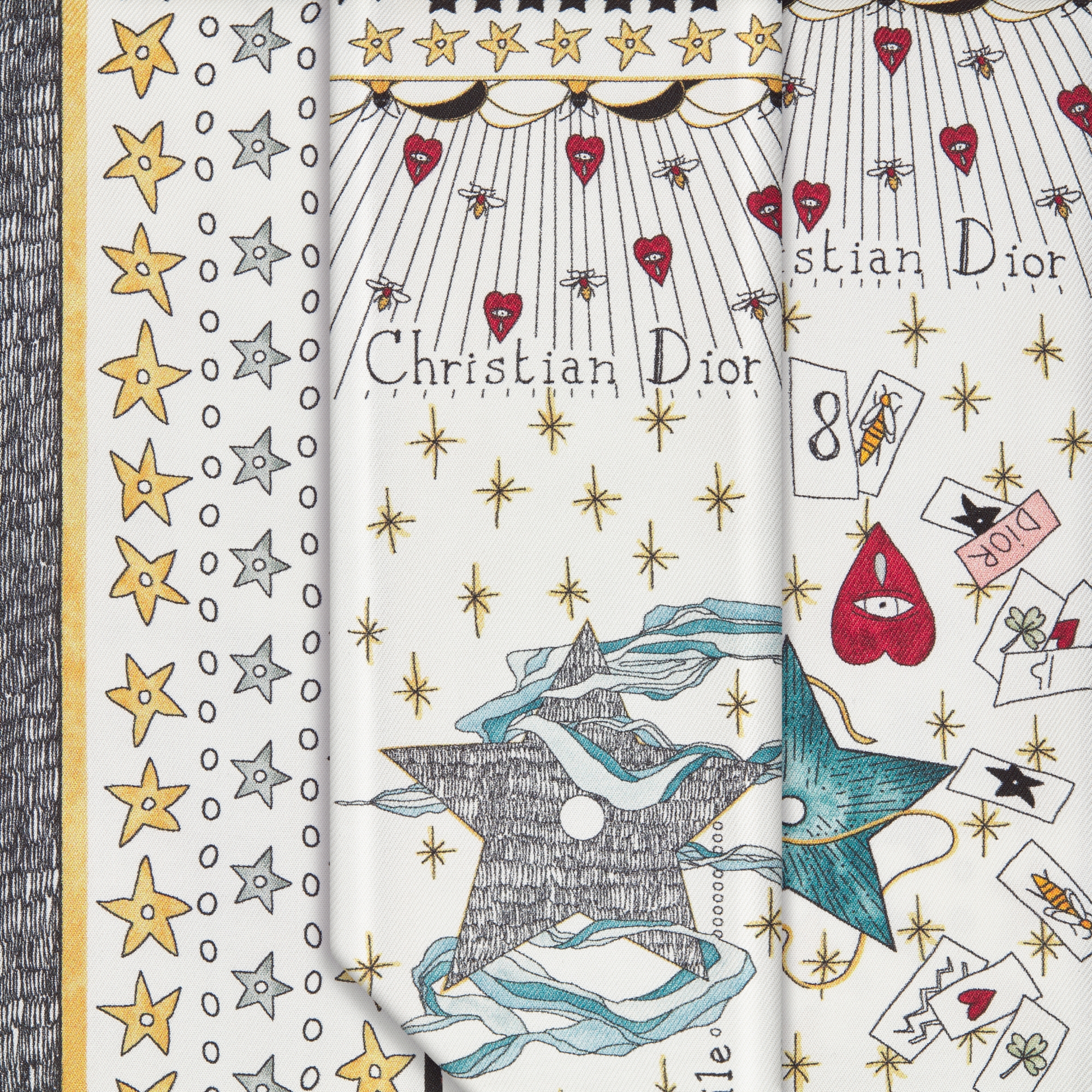 Mitzah Tarot L'Étoile Twill de soie blanche E09