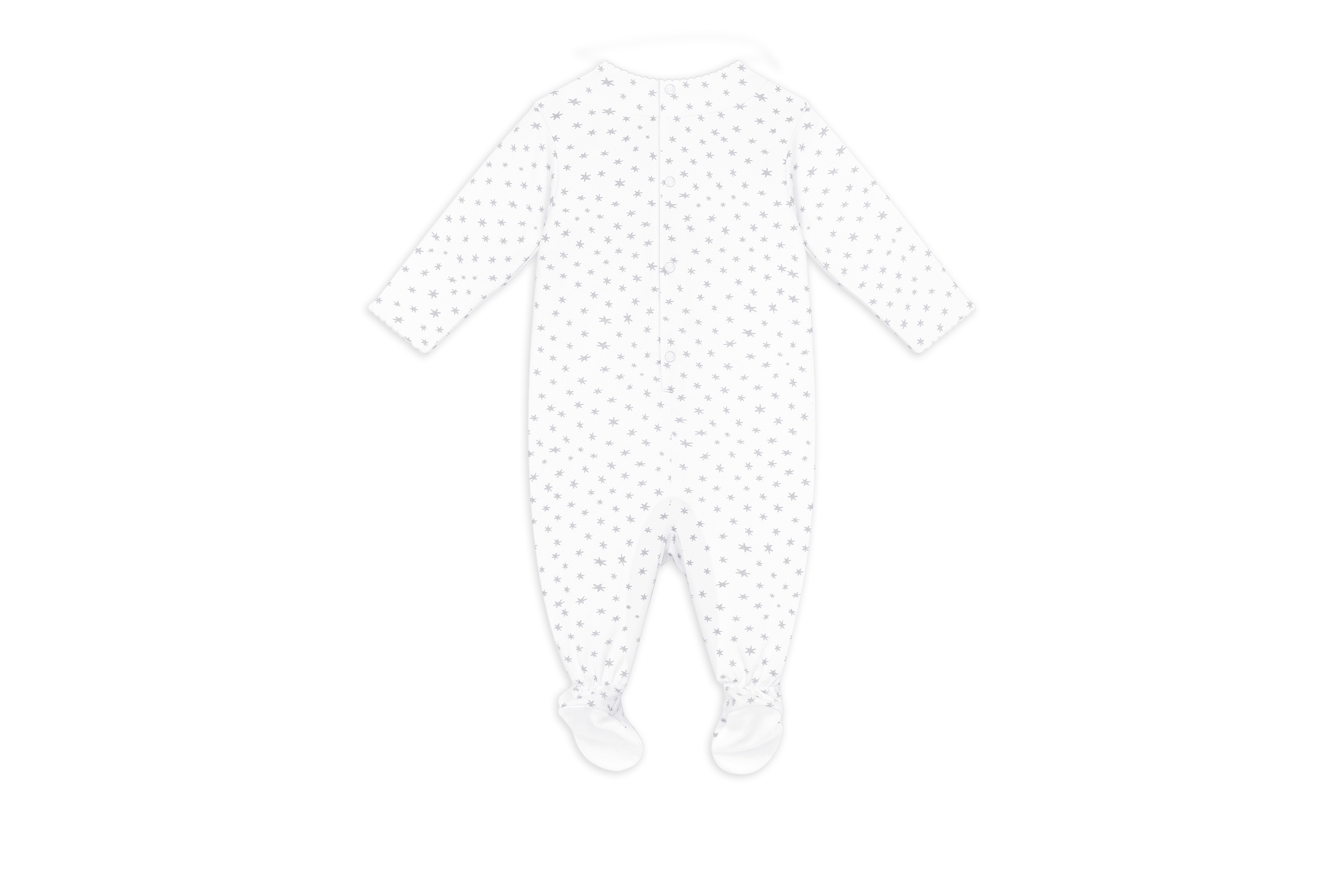 Chance Newborn Gift Set White Cotton Interlock with Lucky Stars Motif E08