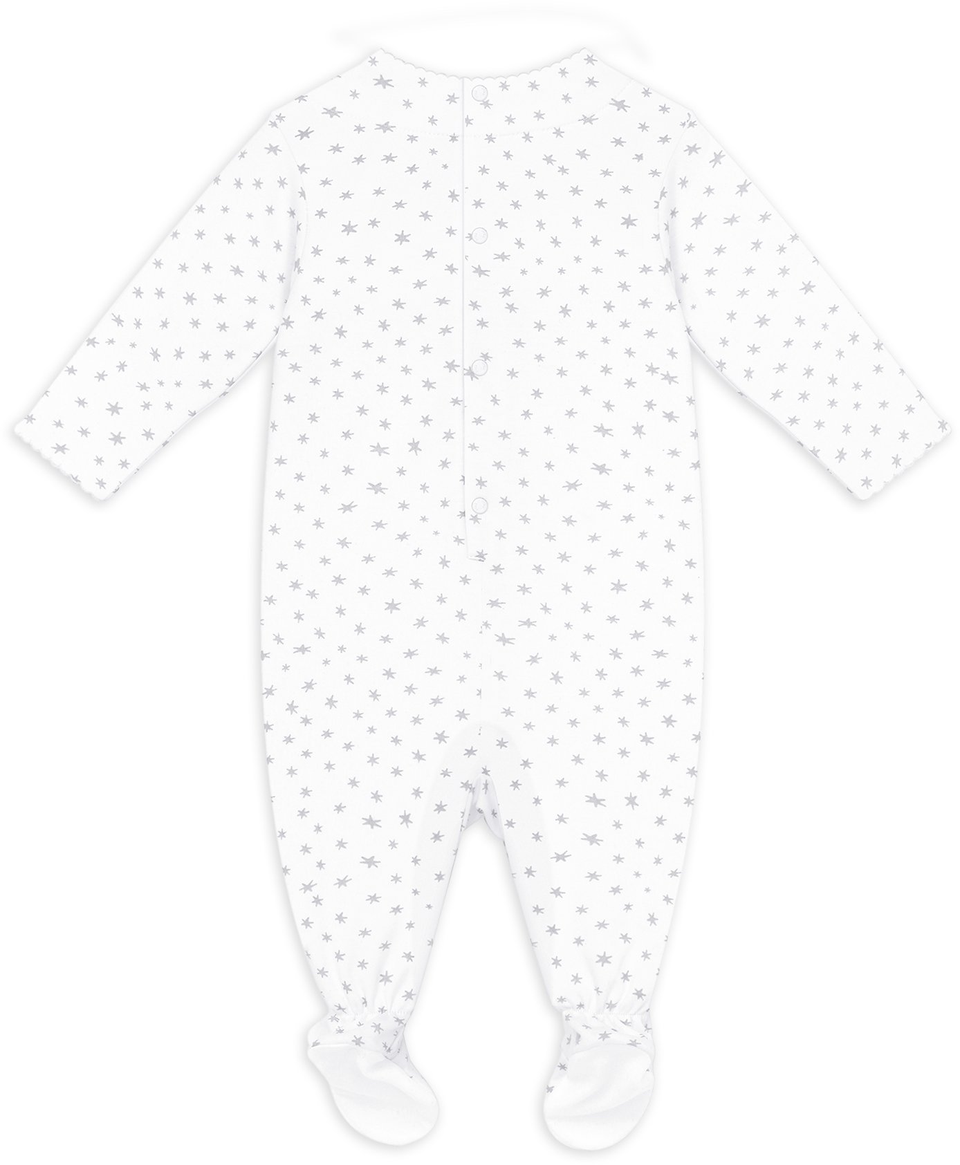 Chance Newborn Gift Set White Cotton Interlock with Lucky Stars Motif | DIOR