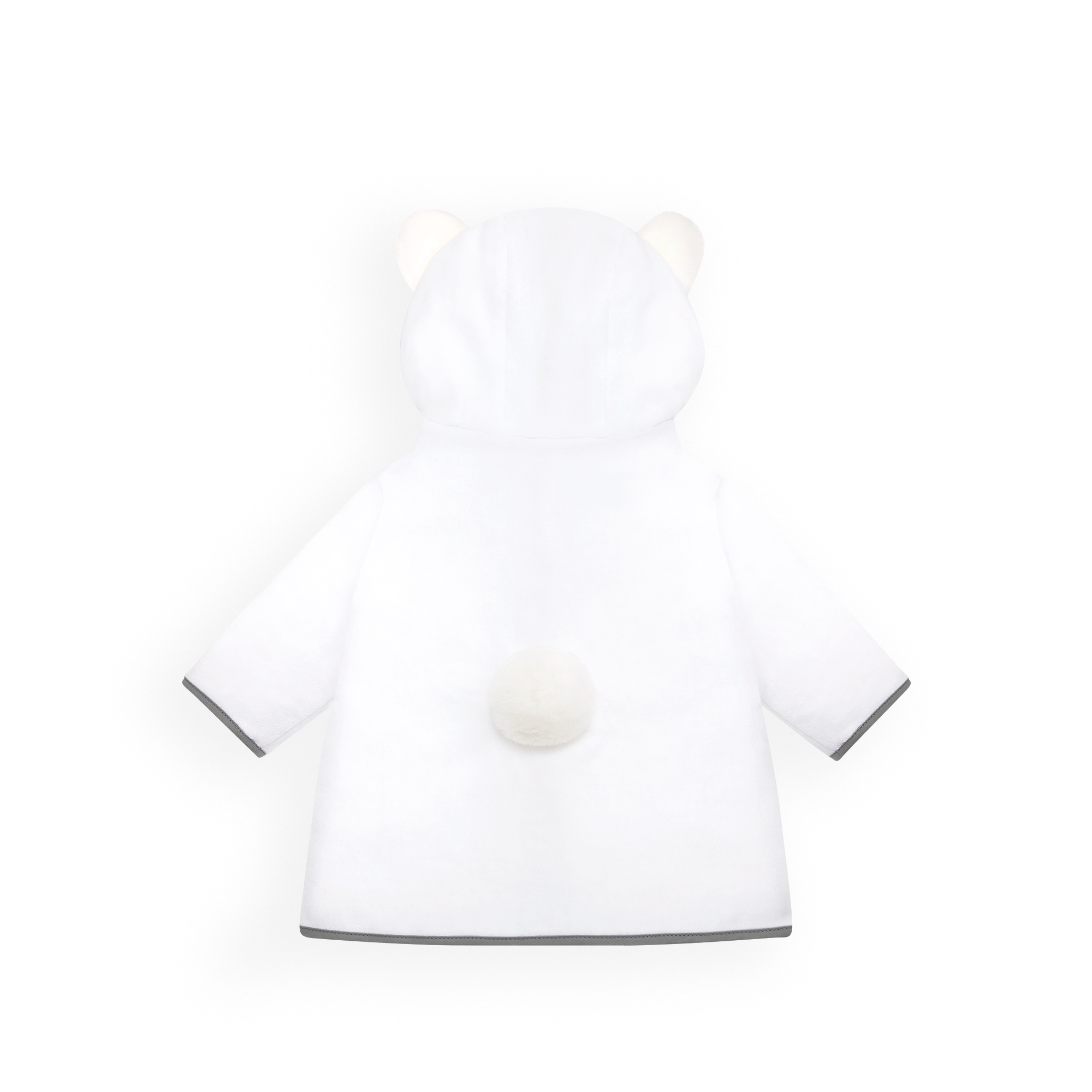 طقم هدايا دمية الدب لحديثي الولادة فرو صناعي باللون الأبيض، وقماش إنترلوك قطني، وقماش تيري محبوك مخملي E08