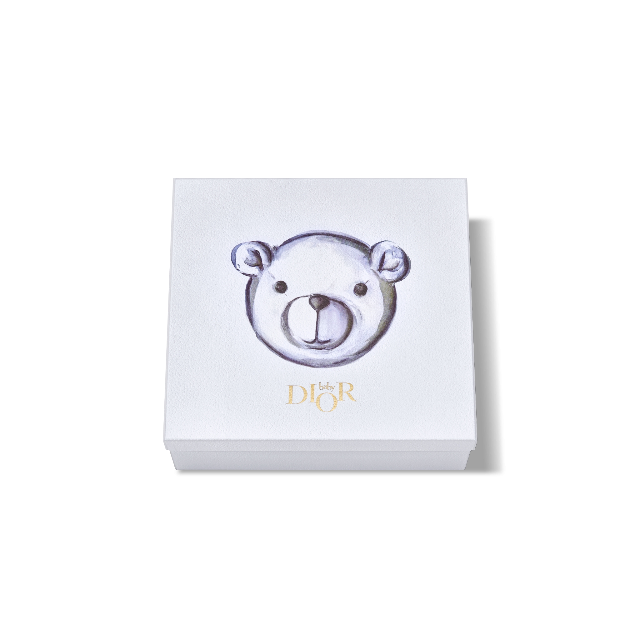 طقم هدايا دمية الدب لحديثي الولادة فرو صناعي باللون الأبيض، وقماش إنترلوك قطني، وقماش تيري محبوك مخملي E12