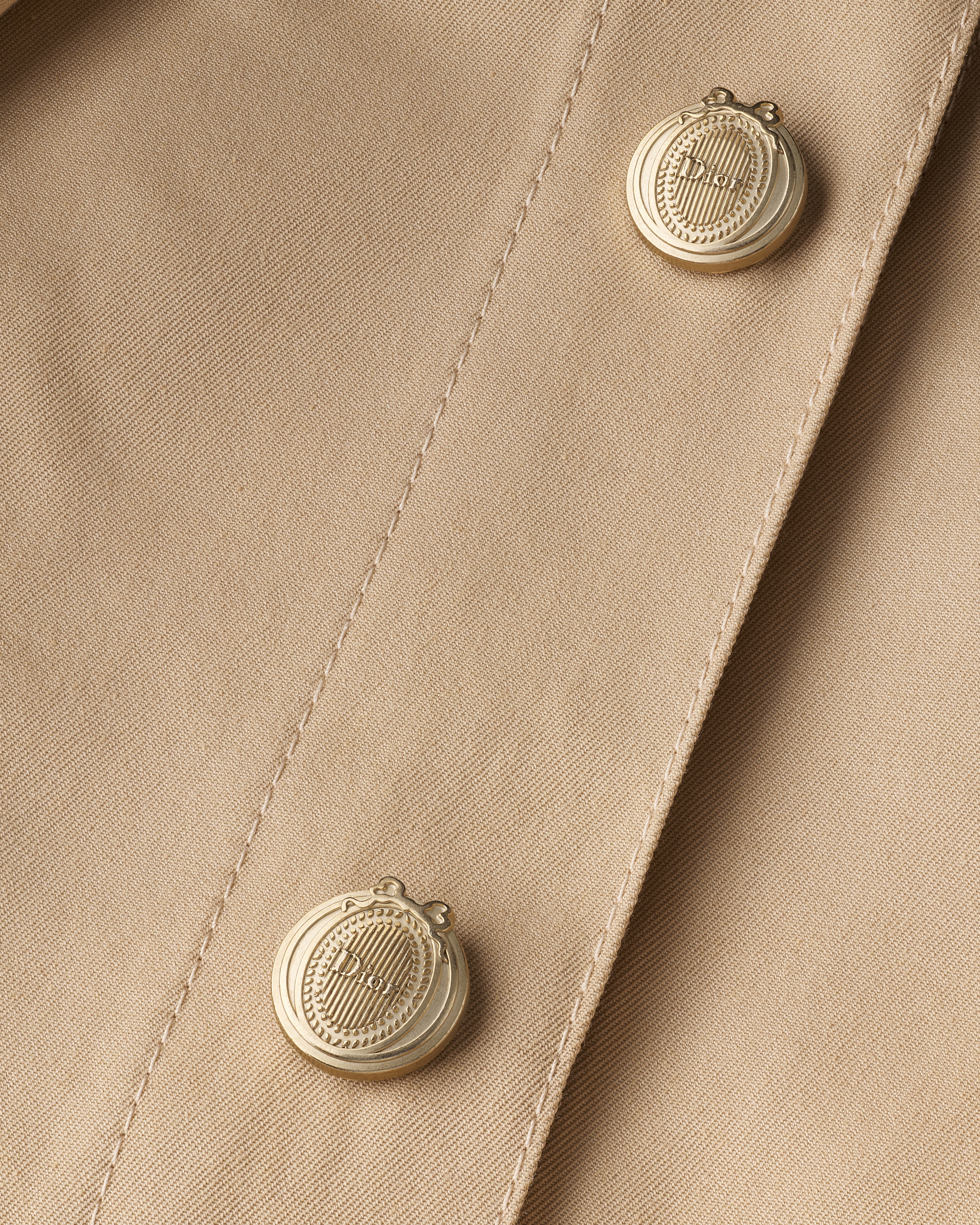 Kids' Pleated Skirt Beige Cotton-Blend Gabardine E10