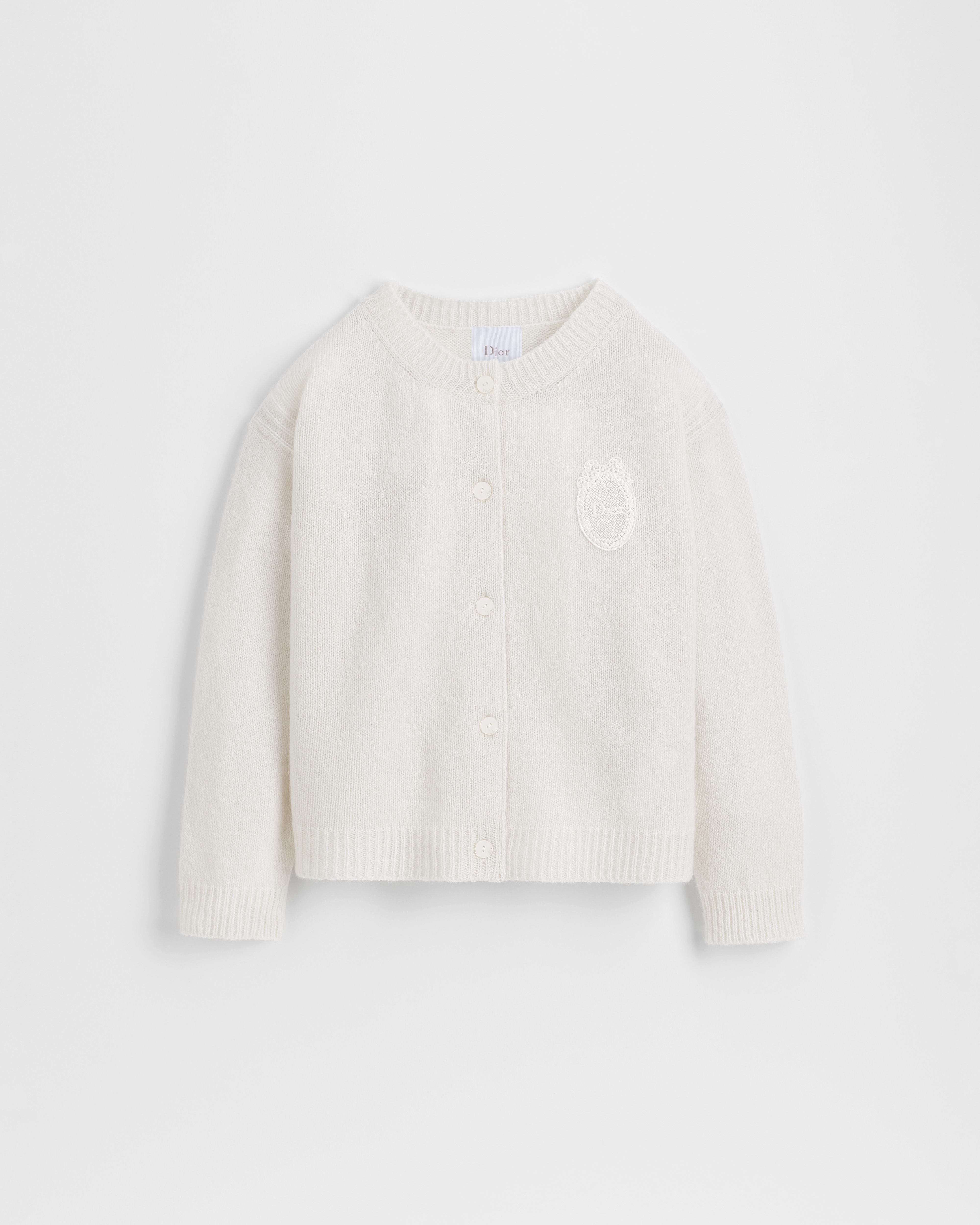 Kids' Cardigan Ivory Cashmere Knit E01