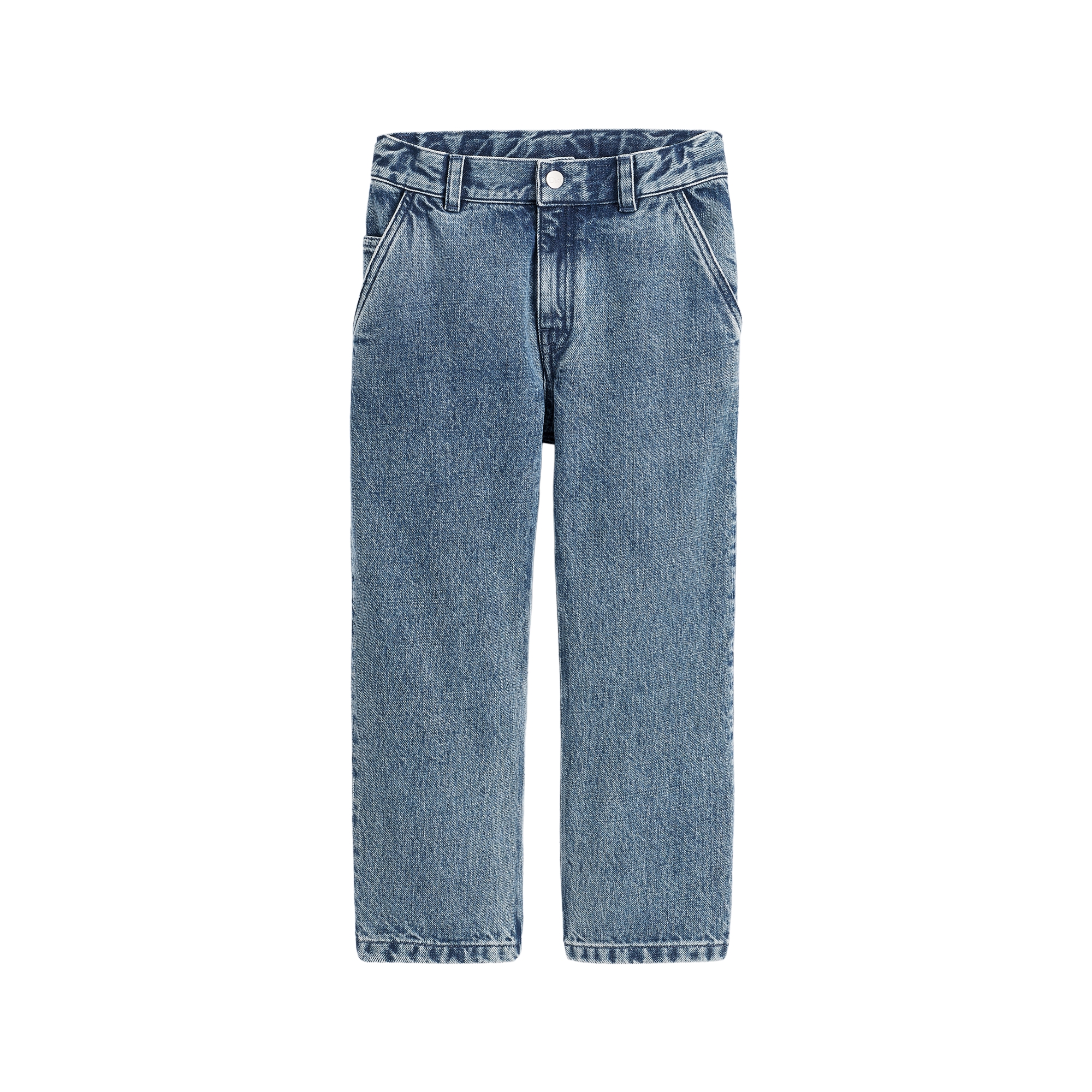 Kids' Jeans Stonewashed Blue Cotton Denim E01
