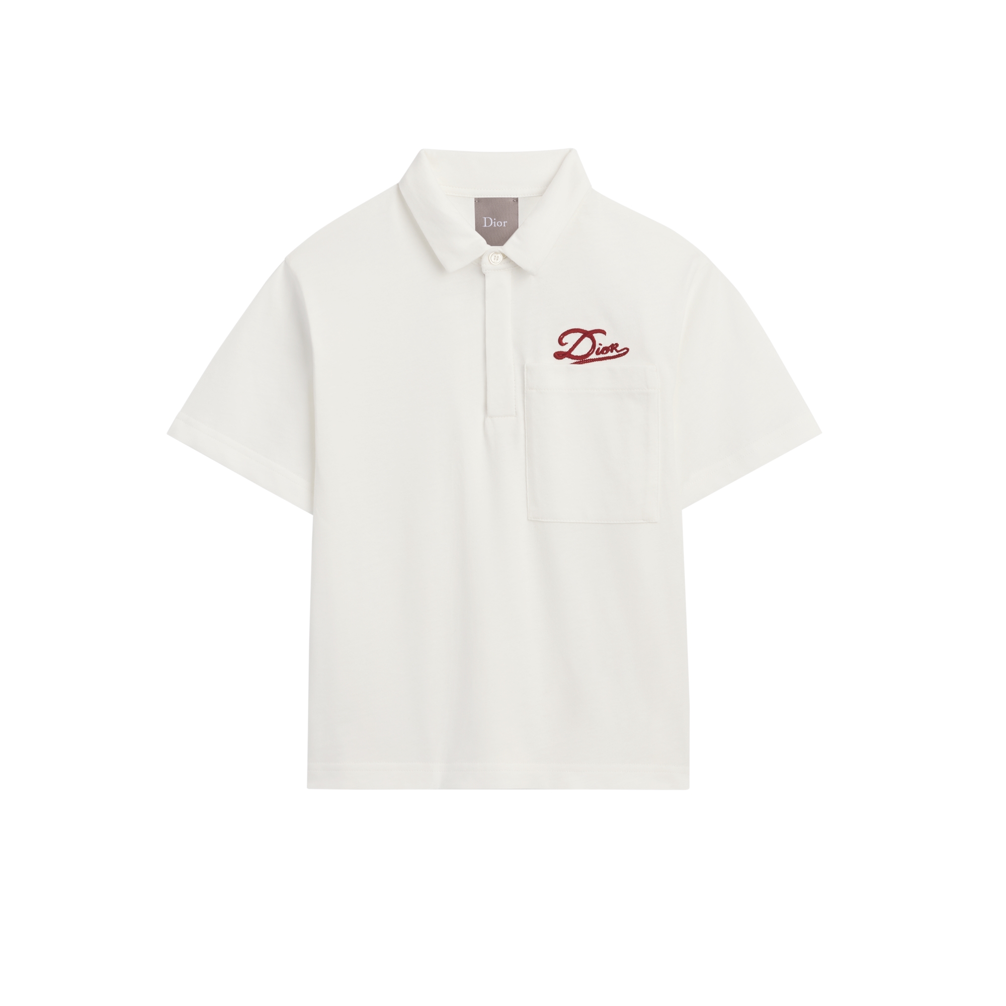 Kids' Polo Shirt Ivory Cotton Jersey E01