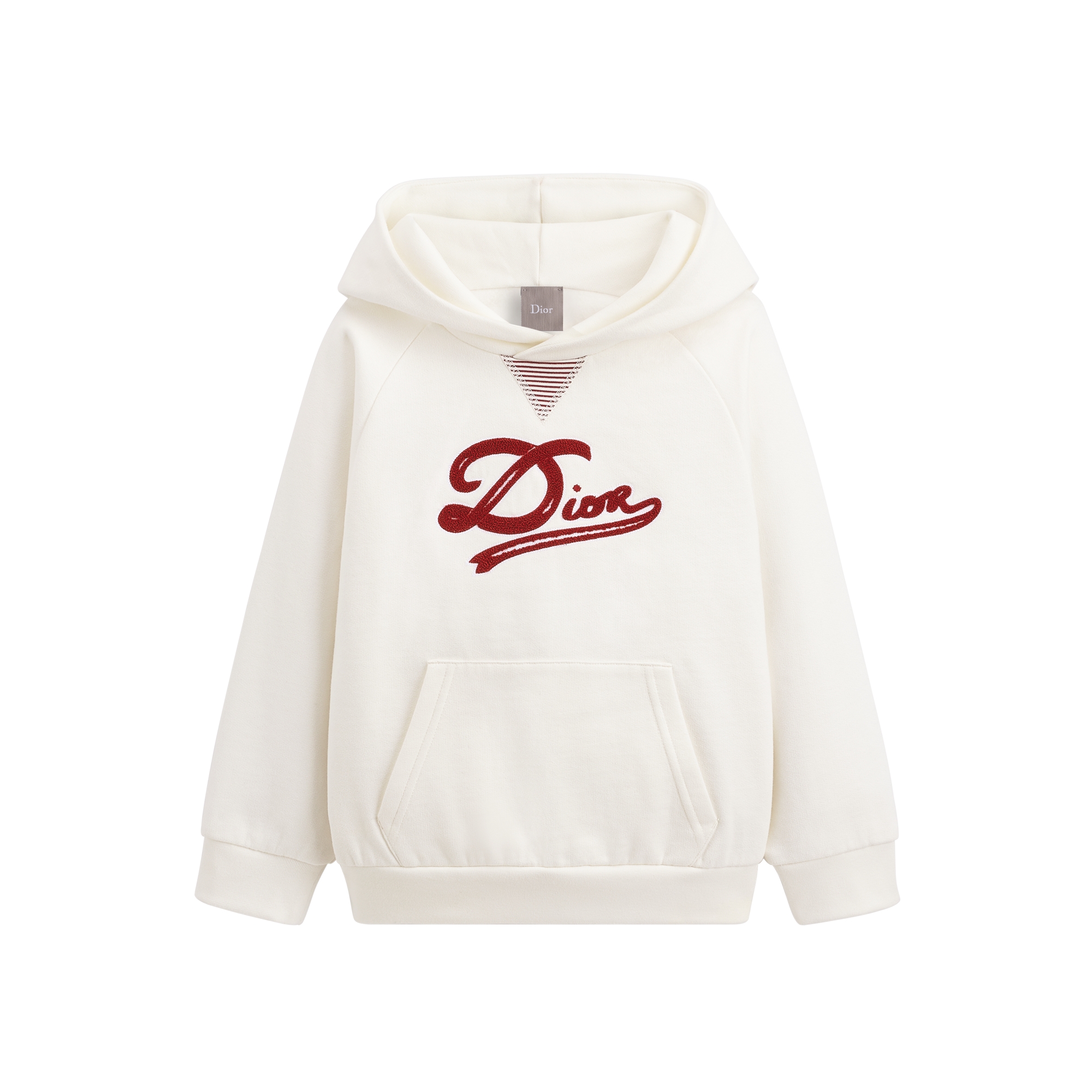 Kids' Hooded Sweatshirt Ivory Brushed Cotton Fleece E01