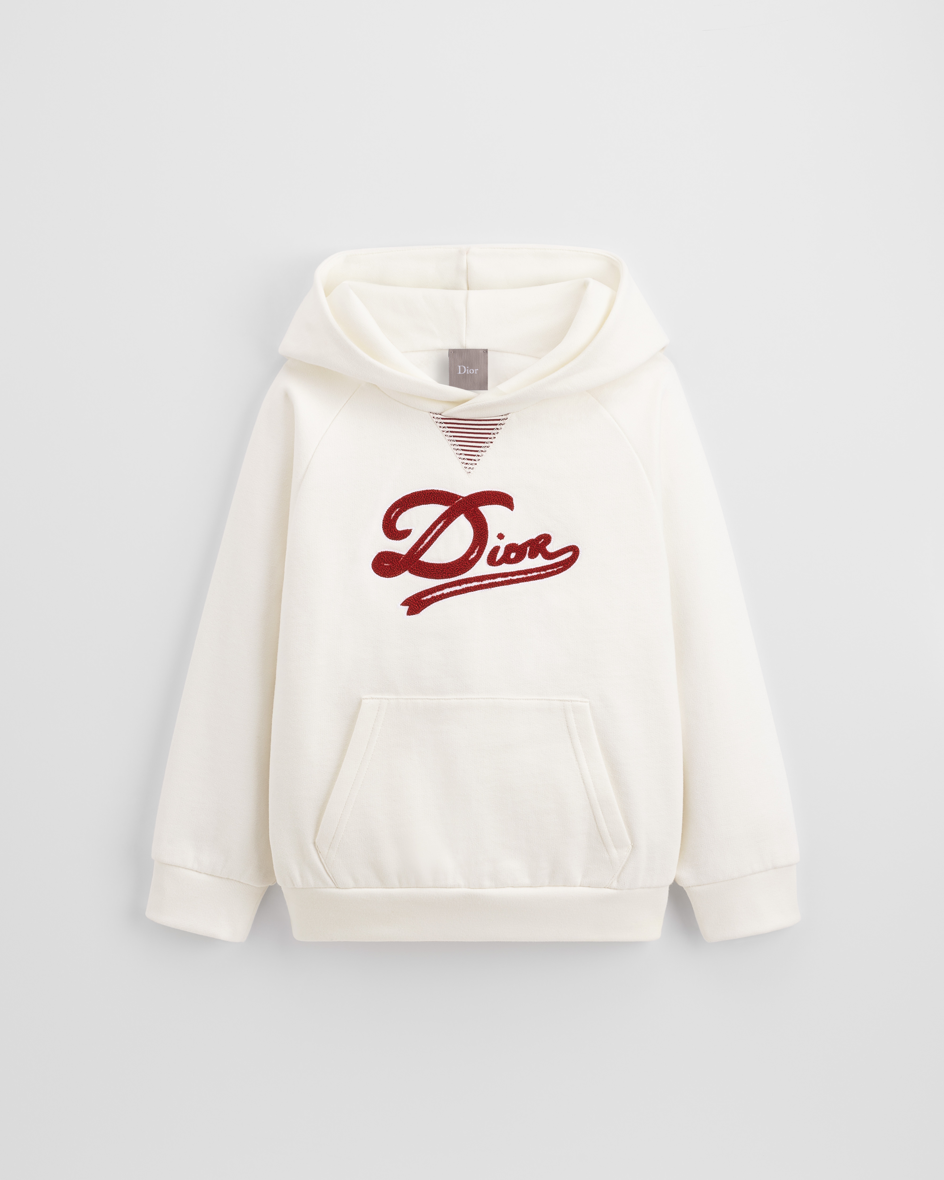 Kids' Hooded Sweatshirt Ivory Brushed Cotton Fleece E01