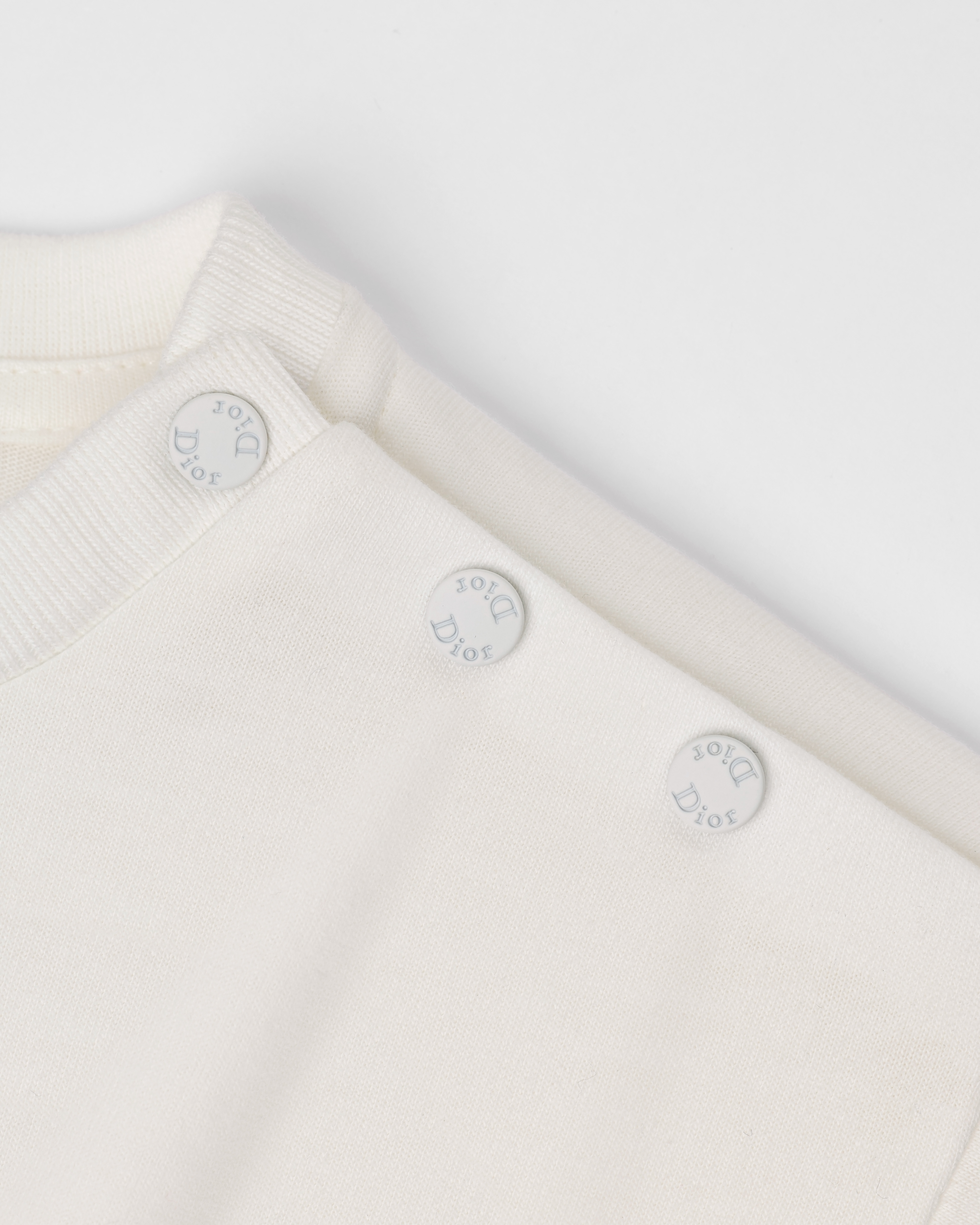 Langärmliges T-Shirt für Babys Baumwolljersey in Elfenbeinfarbe E10