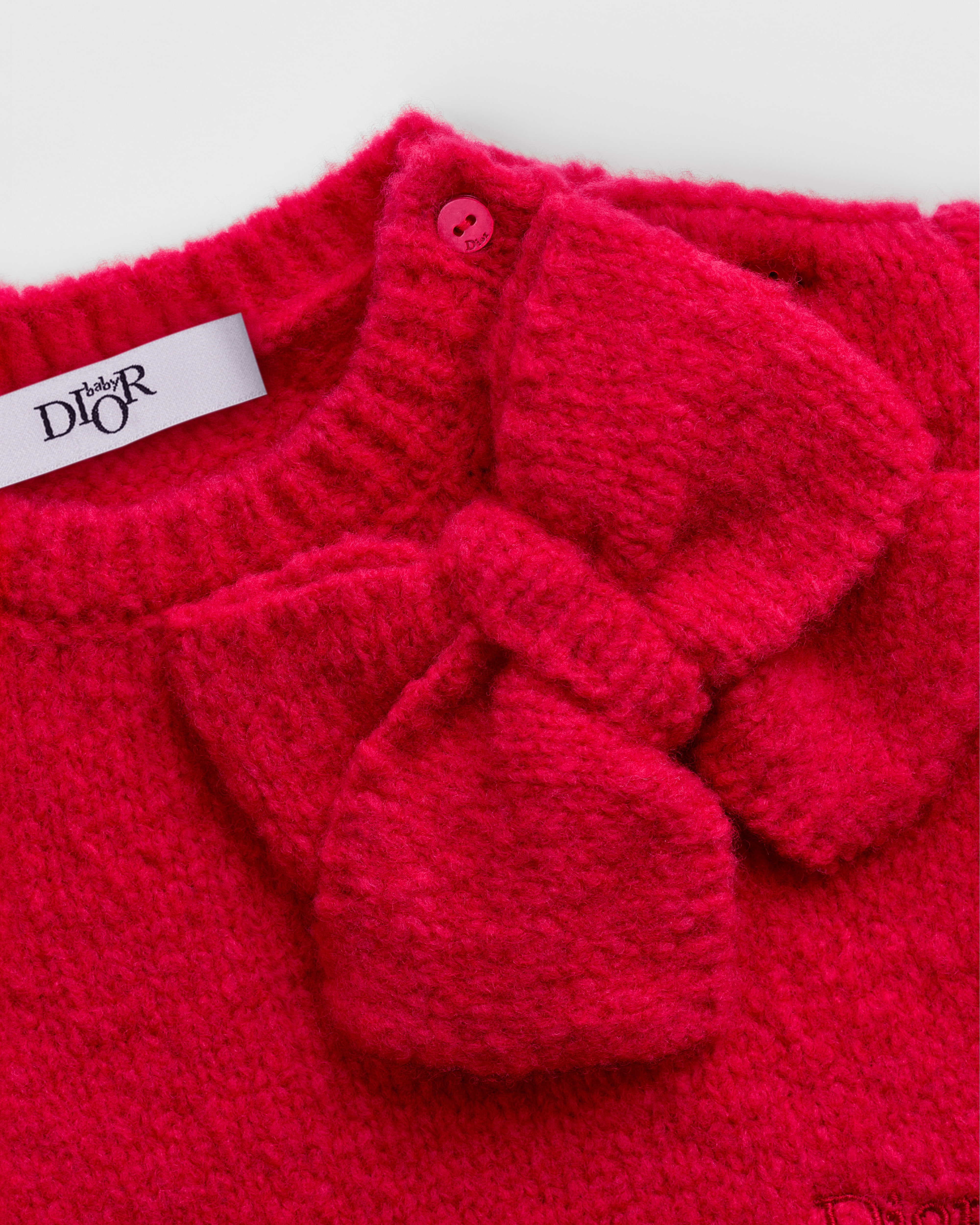 Pullover für Babys Wollstrick in leuchtendem Rot E10
