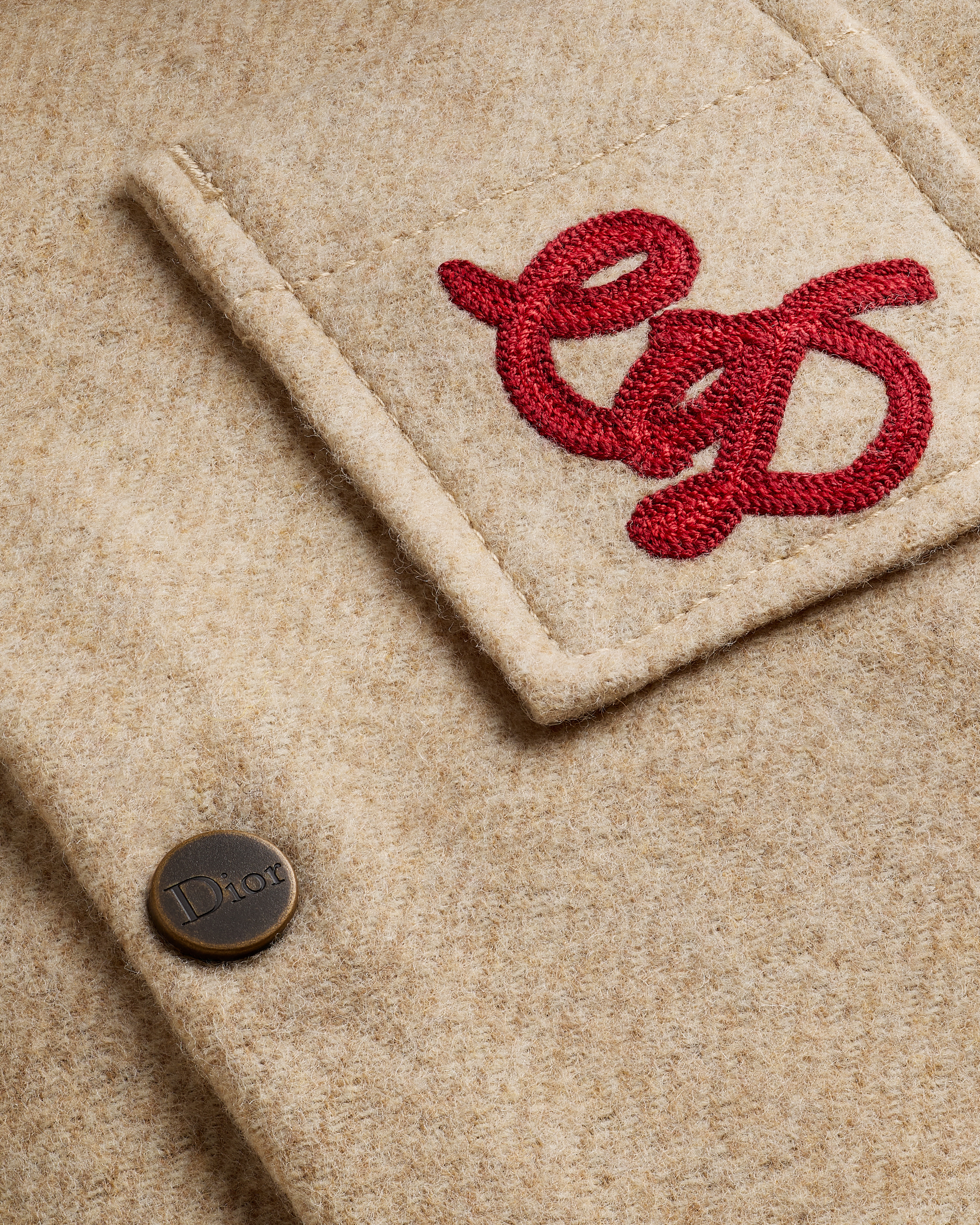 Baby Overshirt Beige Wool Blend | DIOR SE