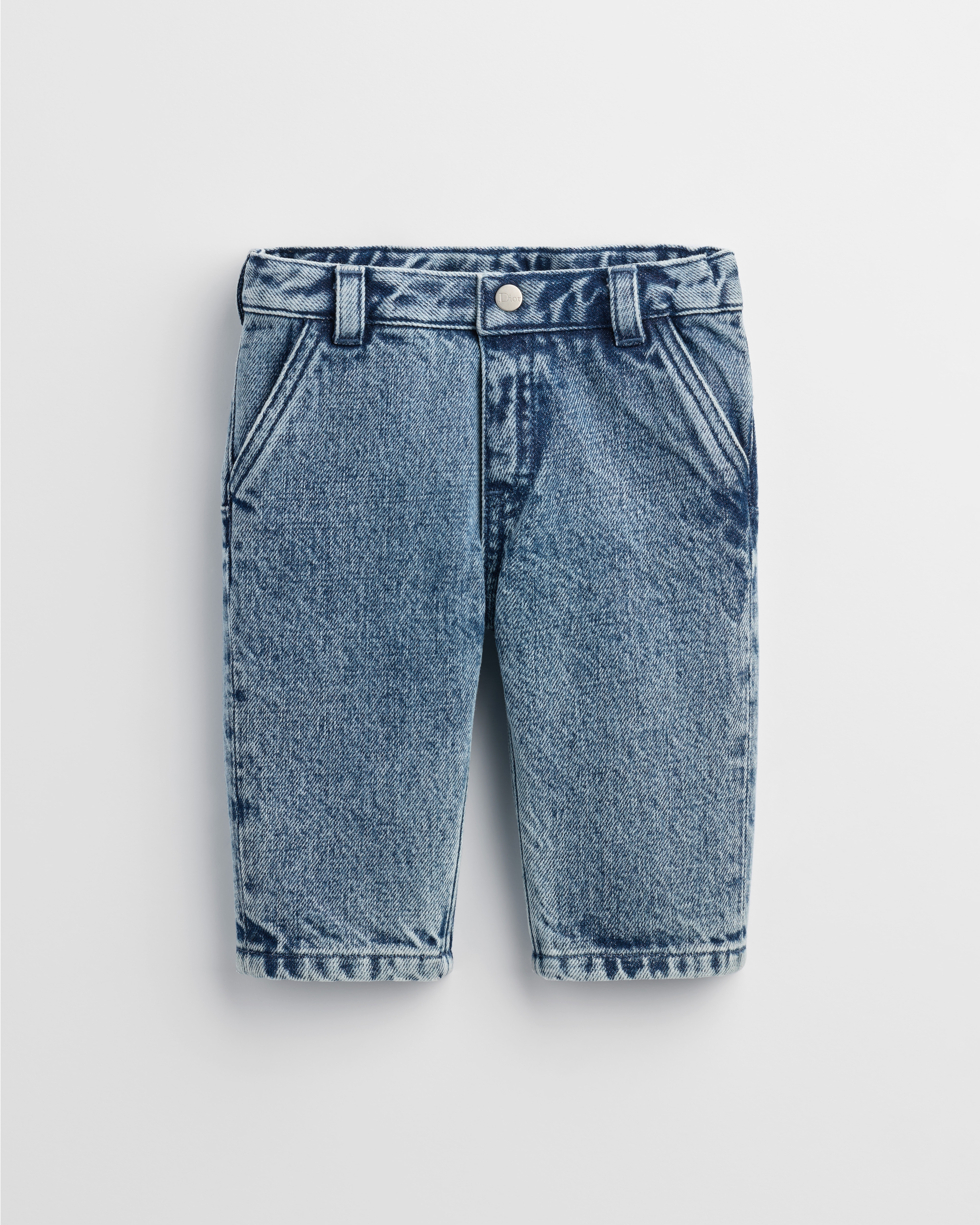 Baby Jeans Stonewashed Blue Cotton Denim E01