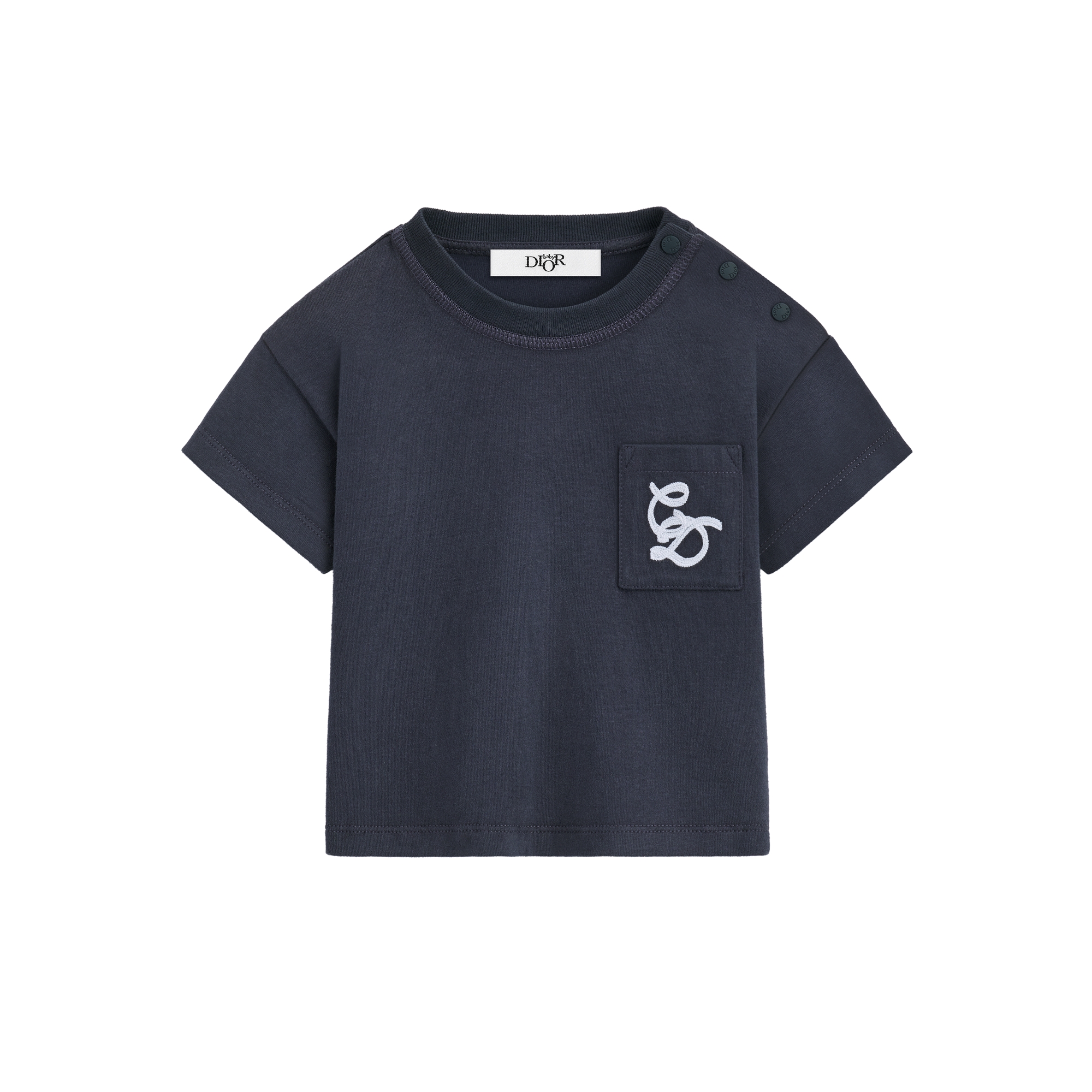 Baby T-Shirt Navy Blue Cotton Jersey E01